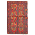 Ecarpetgallery Hand Knotted Rizbaft Red Wool Rug 37 X 60