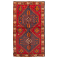 Ecarpetgallery Hand Knotted Rizbaft Red Wool Rug 36 X 64