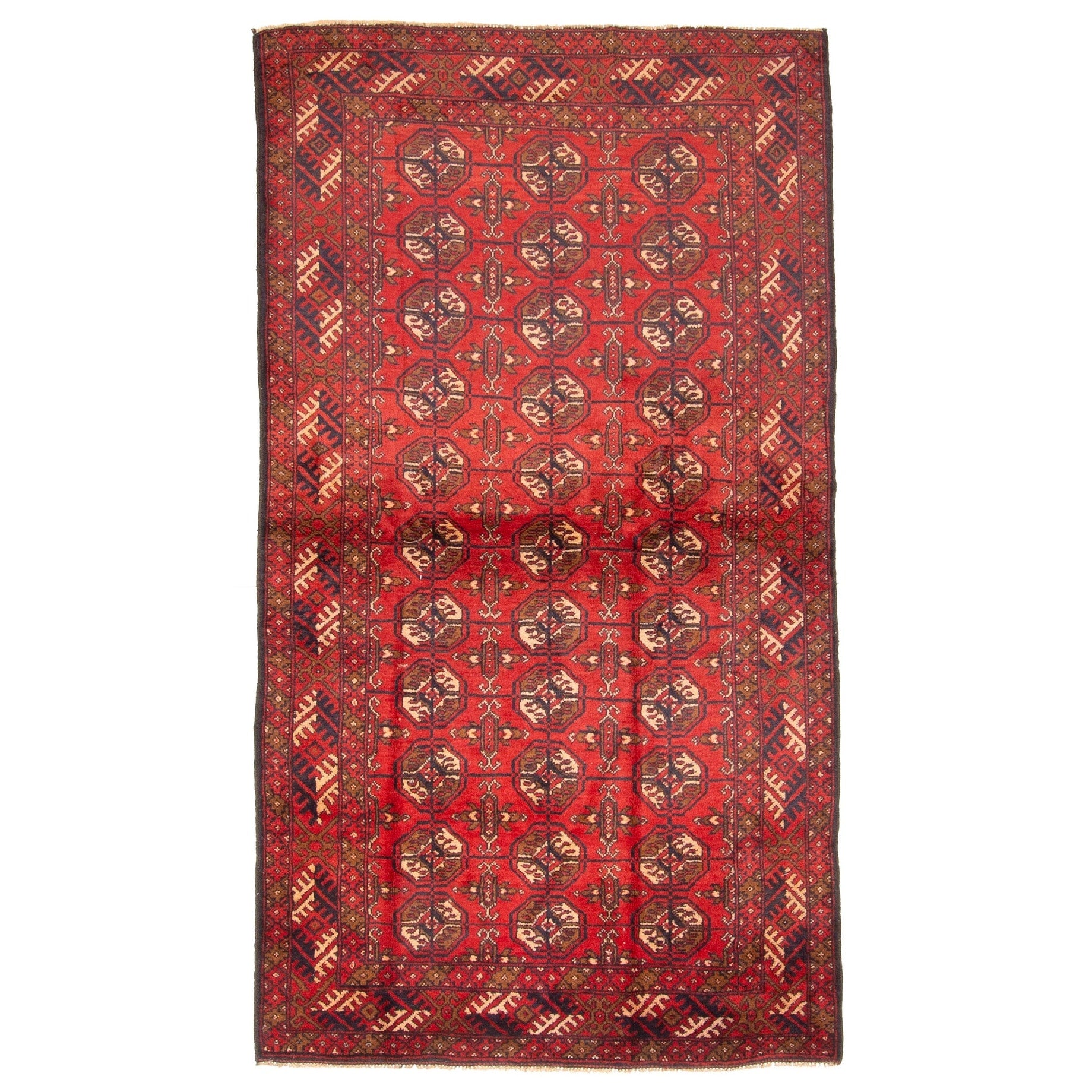 Ecarpetgallery Hand Knotted Rizbaft Red Wool Rug 35 X 610