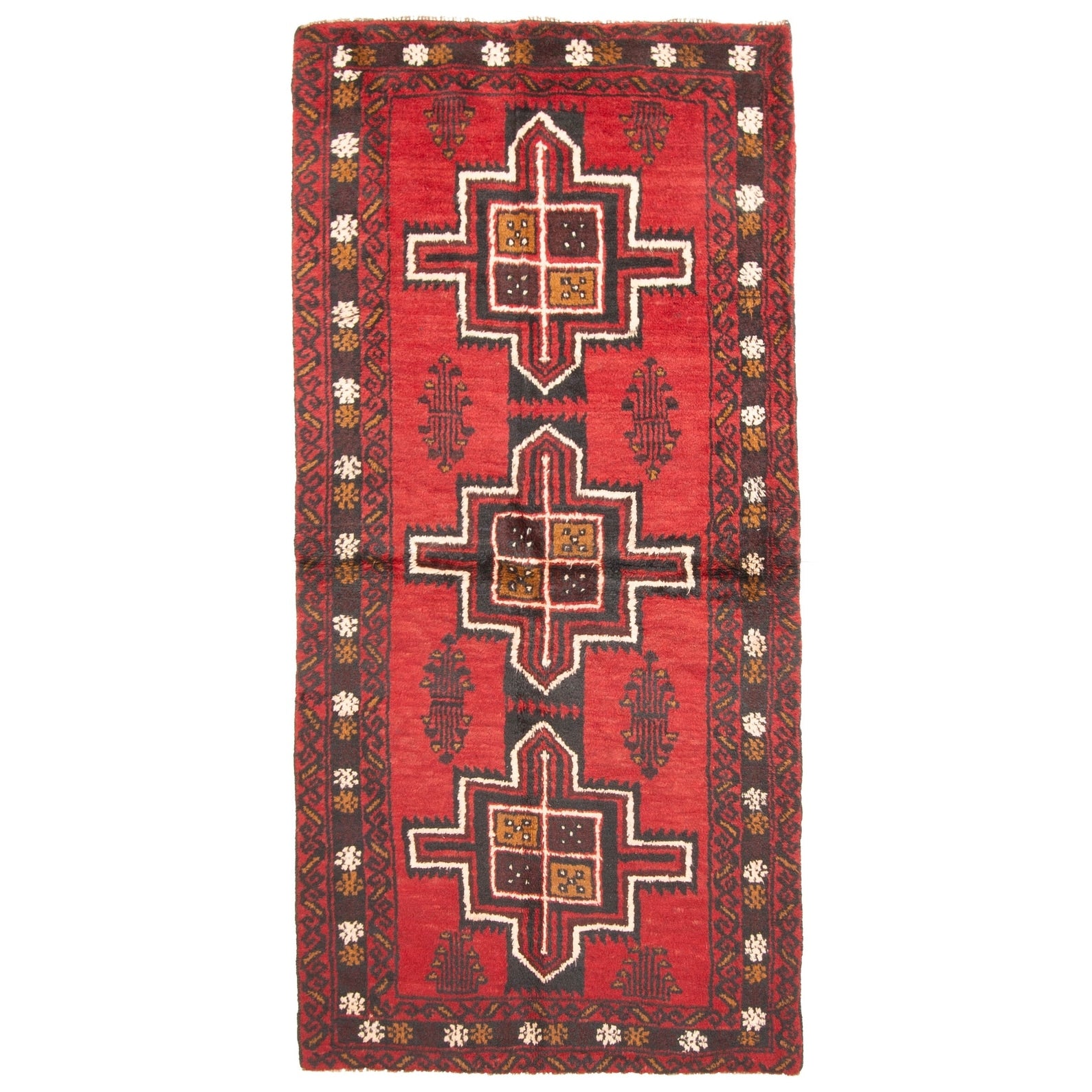 Ecarpetgallery Hand Knotted Rizbaft Red Wool Rug 33 X 611
