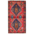 Ecarpetgallery Hand Knotted Rizbaft Red Wool Rug 35 X 63