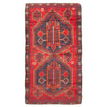 Ecarpetgallery Hand Knotted Rizbaft Red Wool Rug 34 X 60