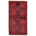 Ecarpetgallery Hand Knotted Rizbaft Red Wool Rug 35 X 64