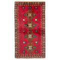 Ecarpetgallery Hand Knotted Rizbaft Red Wool Rug 34 X 64