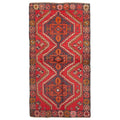 Ecarpetgallery Hand Knotted Rizbaft Red Wool Rug 34 X 66