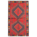 Ecarpetgallery Hand Knotted Rizbaft Red Wool Rug 35 X 62