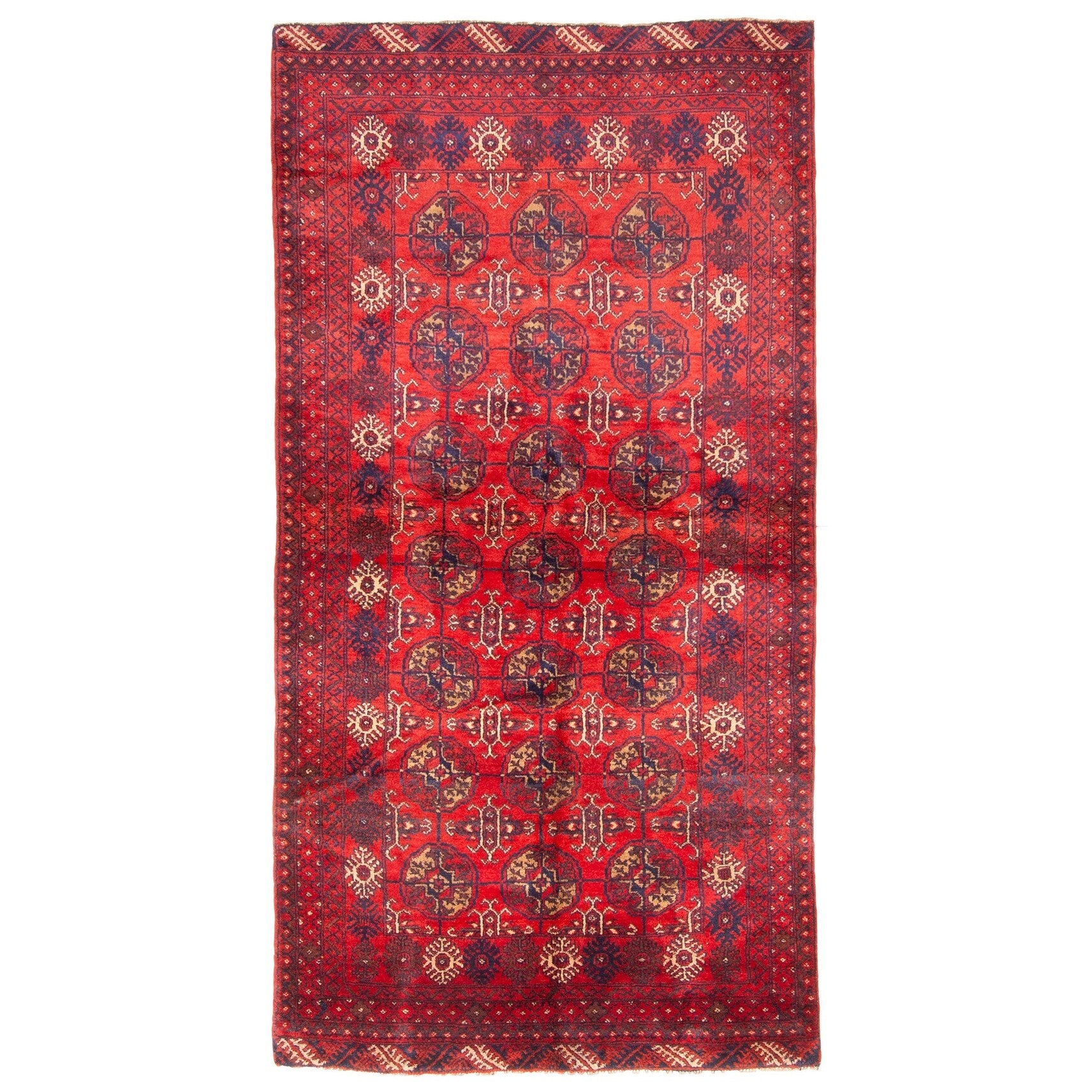 Ecarpetgallery Hand Knotted Rizbaft Red Wool Rug 310 X 74