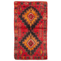 Ecarpetgallery Hand Knotted Rizbaft Red Wool Rug 36 X 64