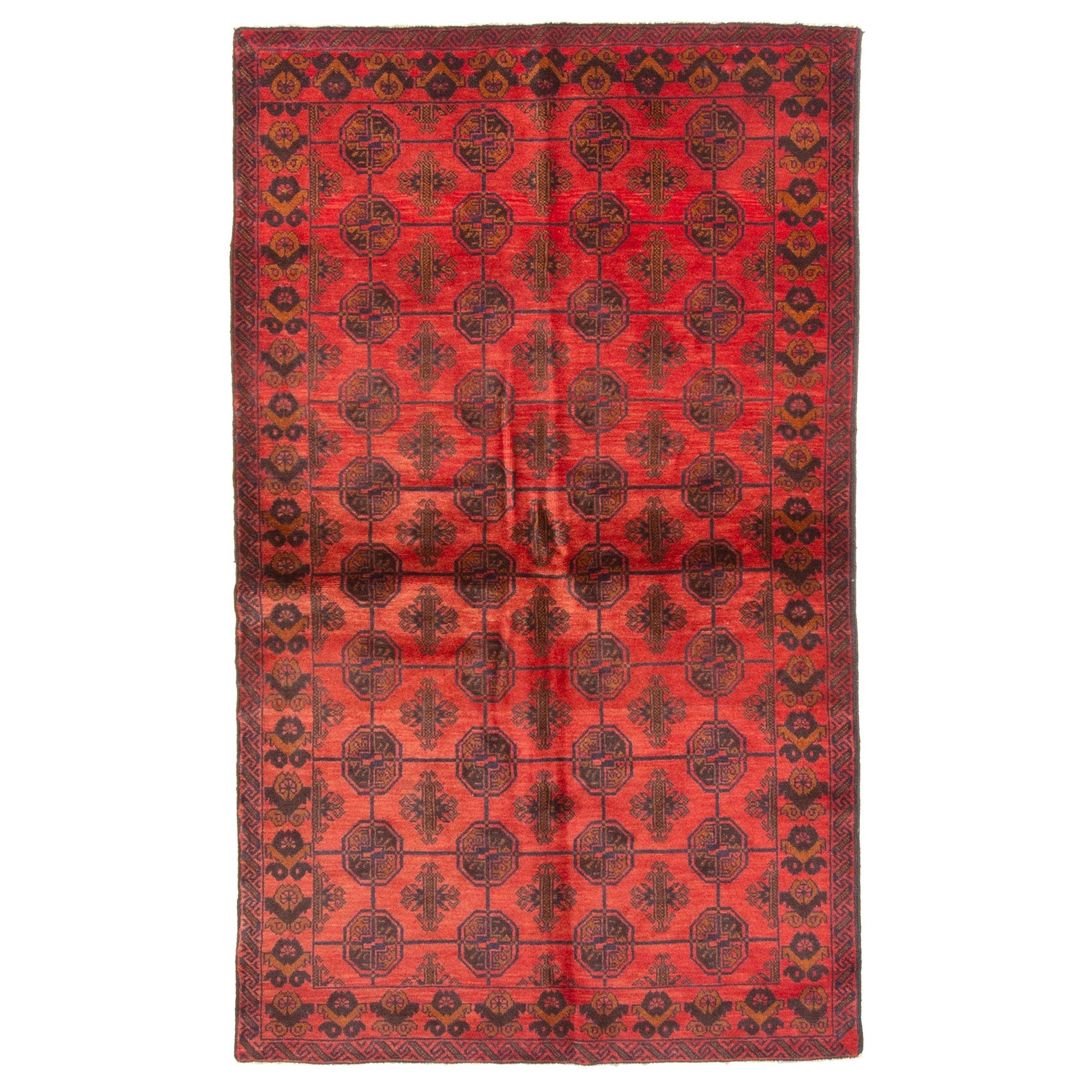 Ecarpetgallery Hand Knotted Rizbaft Red Wool Rug 38 X 60