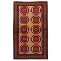 Hand Knotted Rizbaft Tan Wool Rug 37 X 66 37 X 66