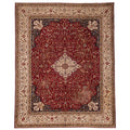 Ecarpetgallery Hand Knotted Royal Mahal Dark Red Wool Rug 102 X 127
