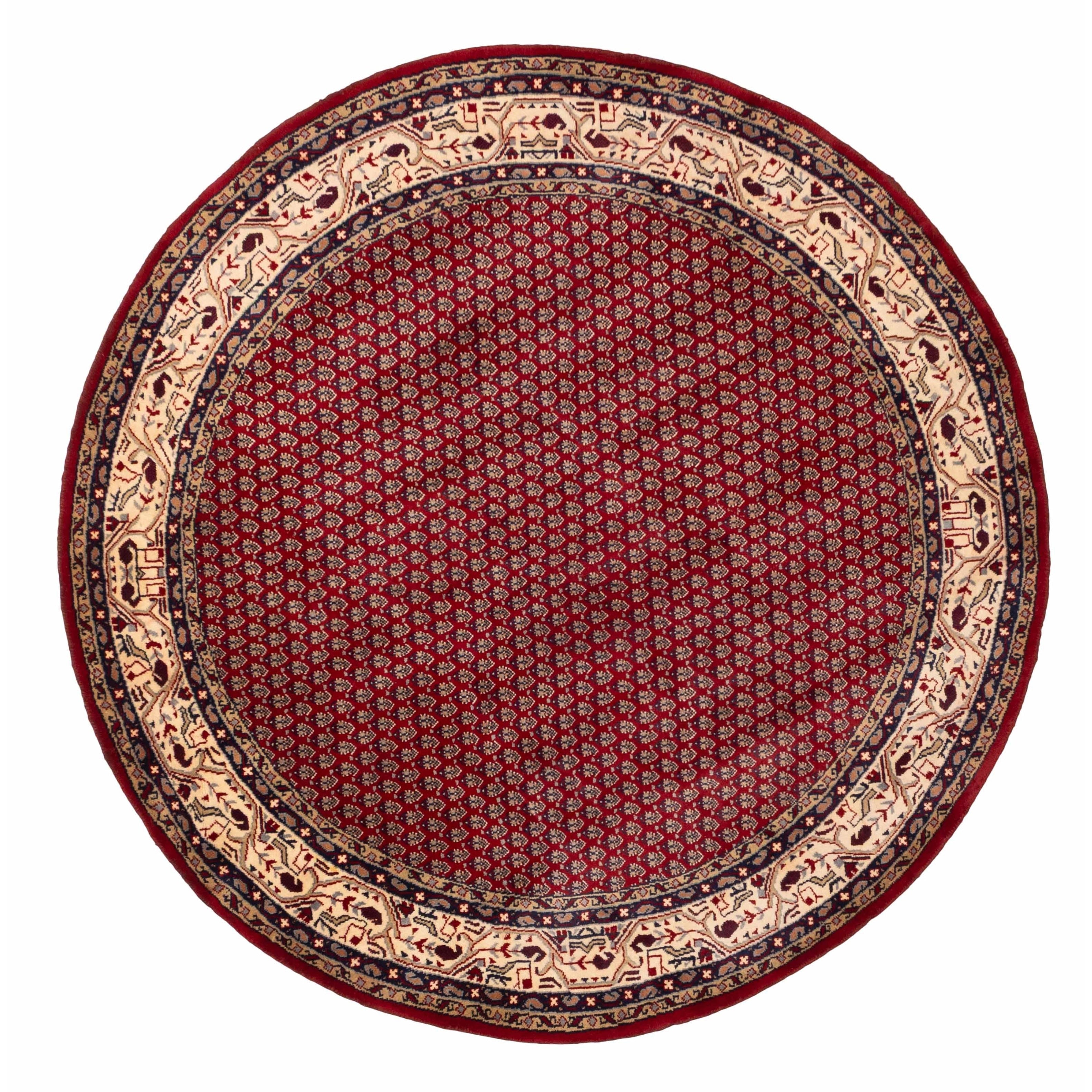 Ecarpetgallery Hand Knotted Royal Mahal Red Wool Rug 57 X 57