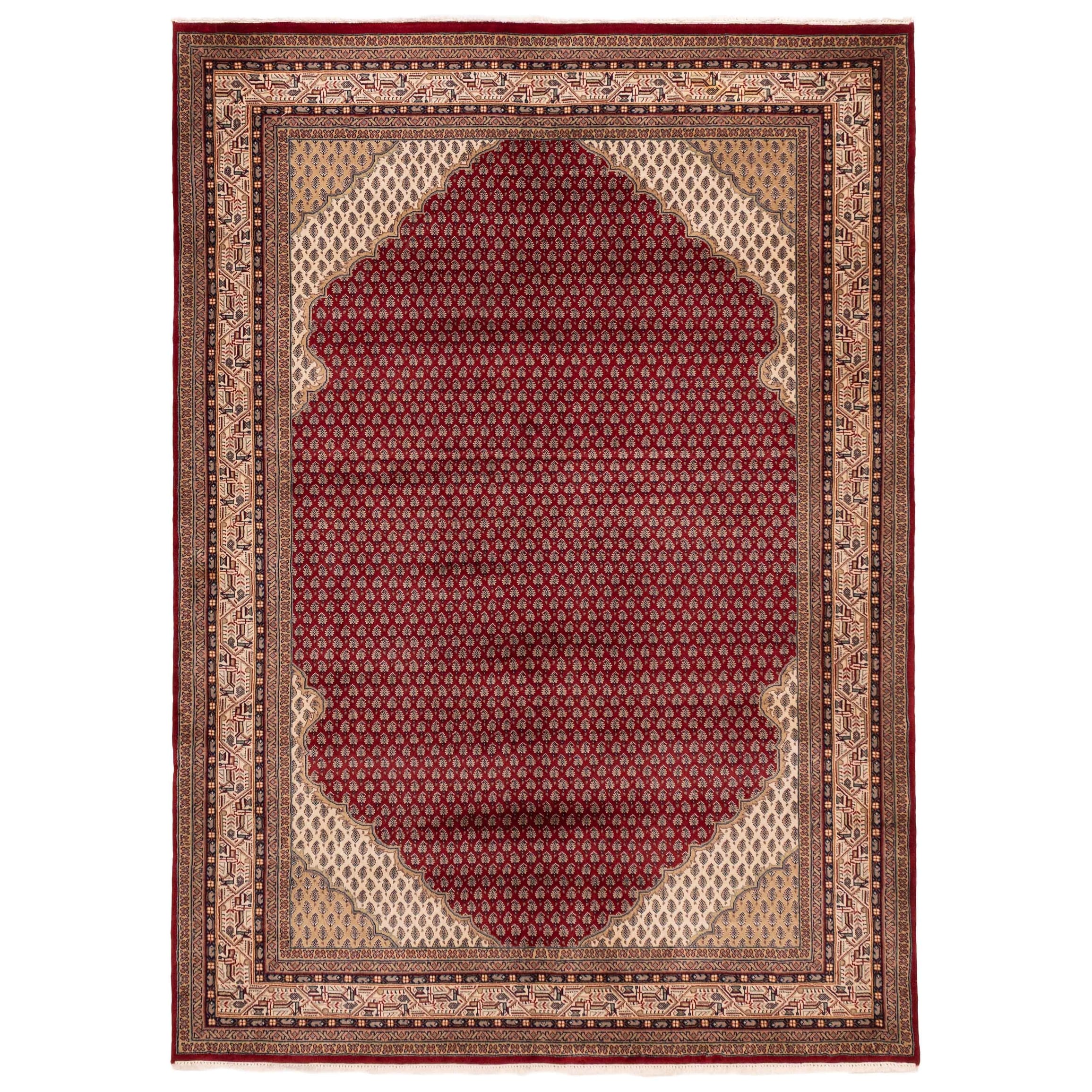 Ecarpetgallery Hand Knotted Royal Mahal Red Wool Rug 57 X 710