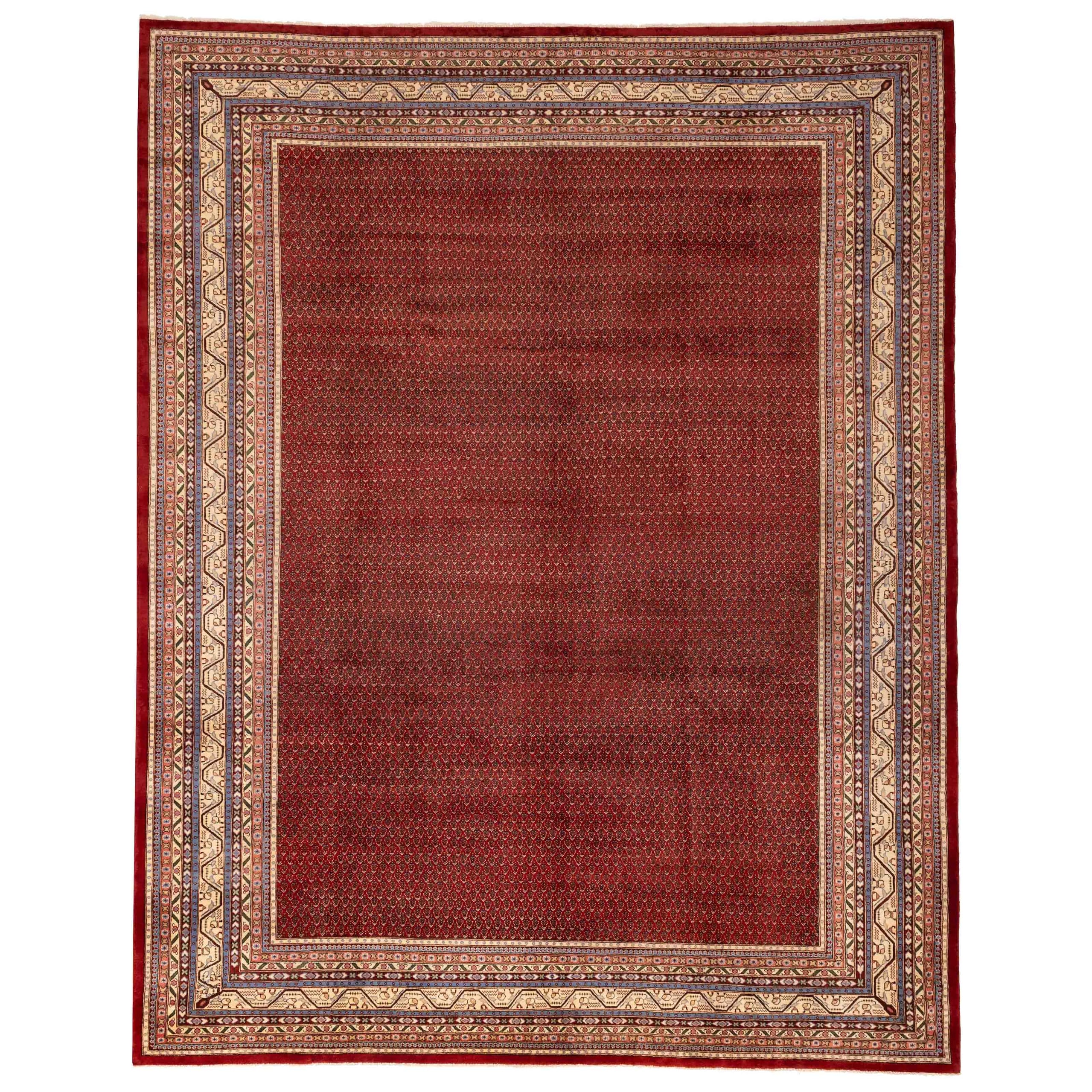Ecarpetgallery Hand Knotted Royal Mahal Red Wool Rug 104 X 1210