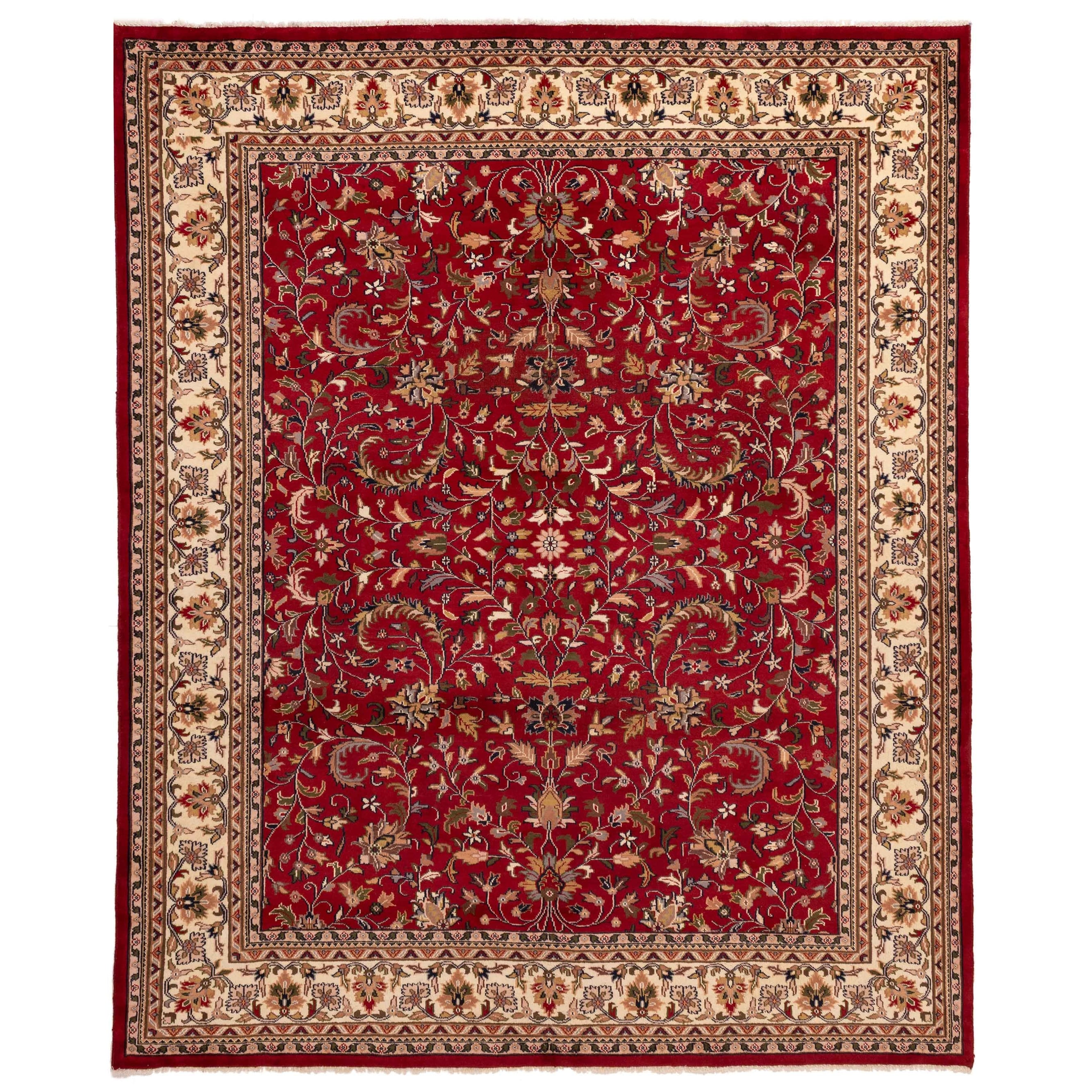 Ecarpetgallery Hand Knotted Royal Mahal Red Wool Rug 82 X 99