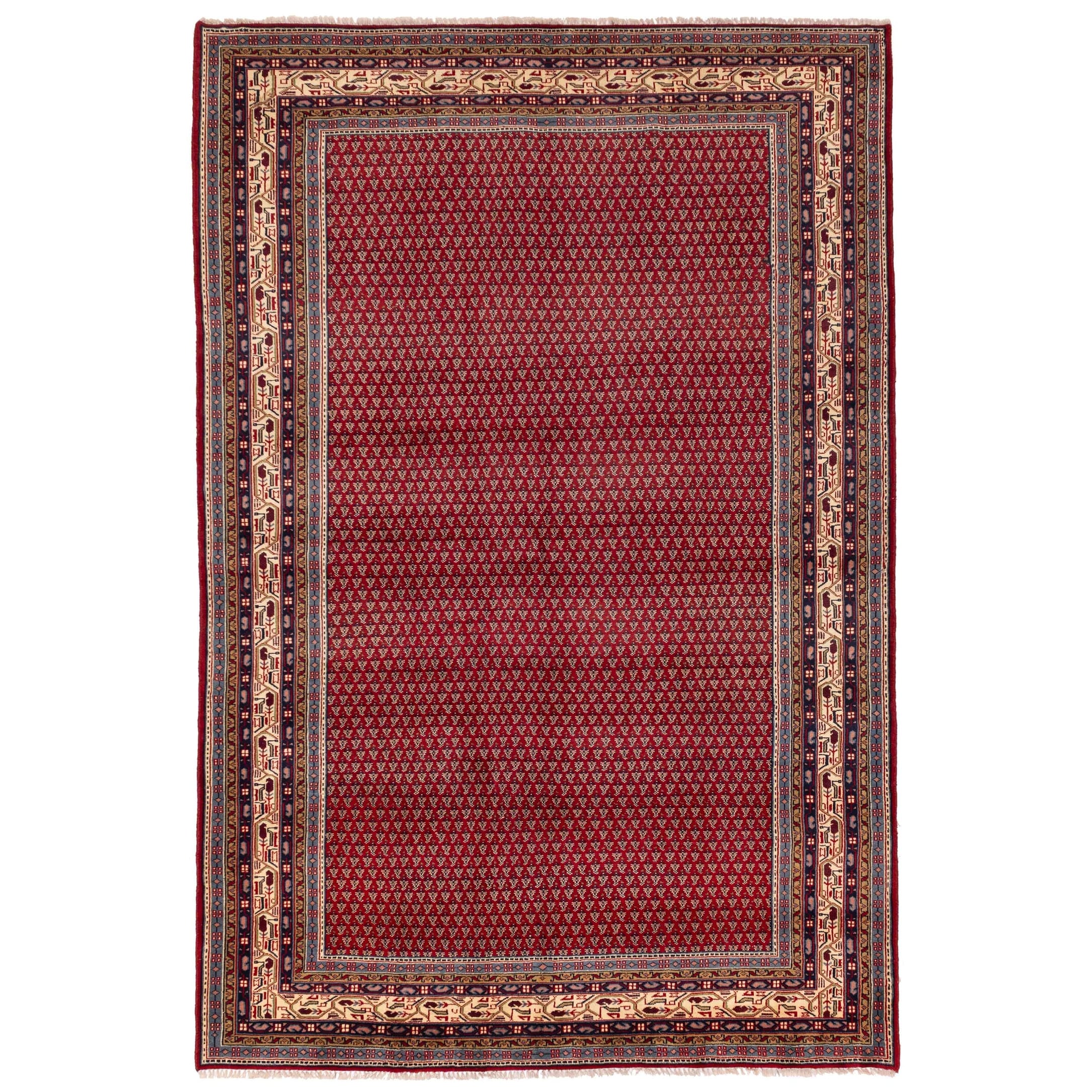 Ecarpetgallery Hand Knotted Royal Mahal Red Wool Rug 63 X 93