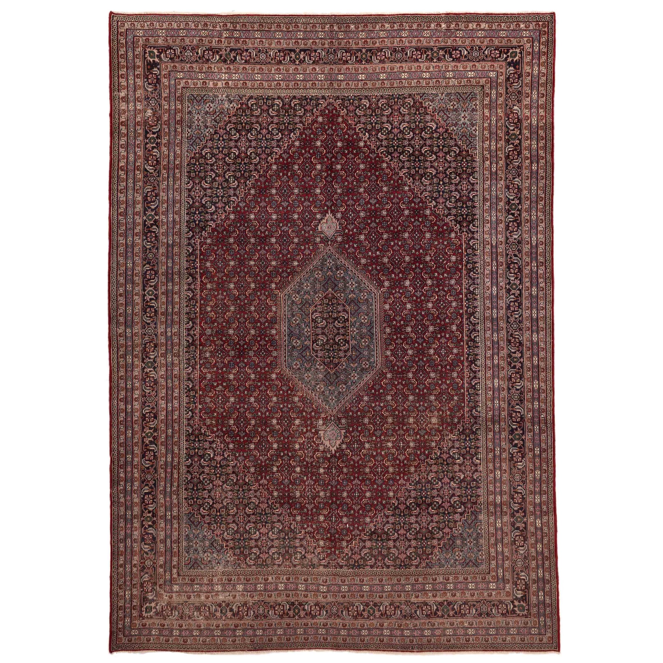 Ecarpetgallery Hand Knotted Royal Mahal Red Wool Rug 910 X 139