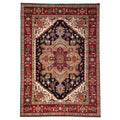 Ecarpetgallery Hand Knotted Serapi Heritage Dark Navy Wool Rug 911 X 139