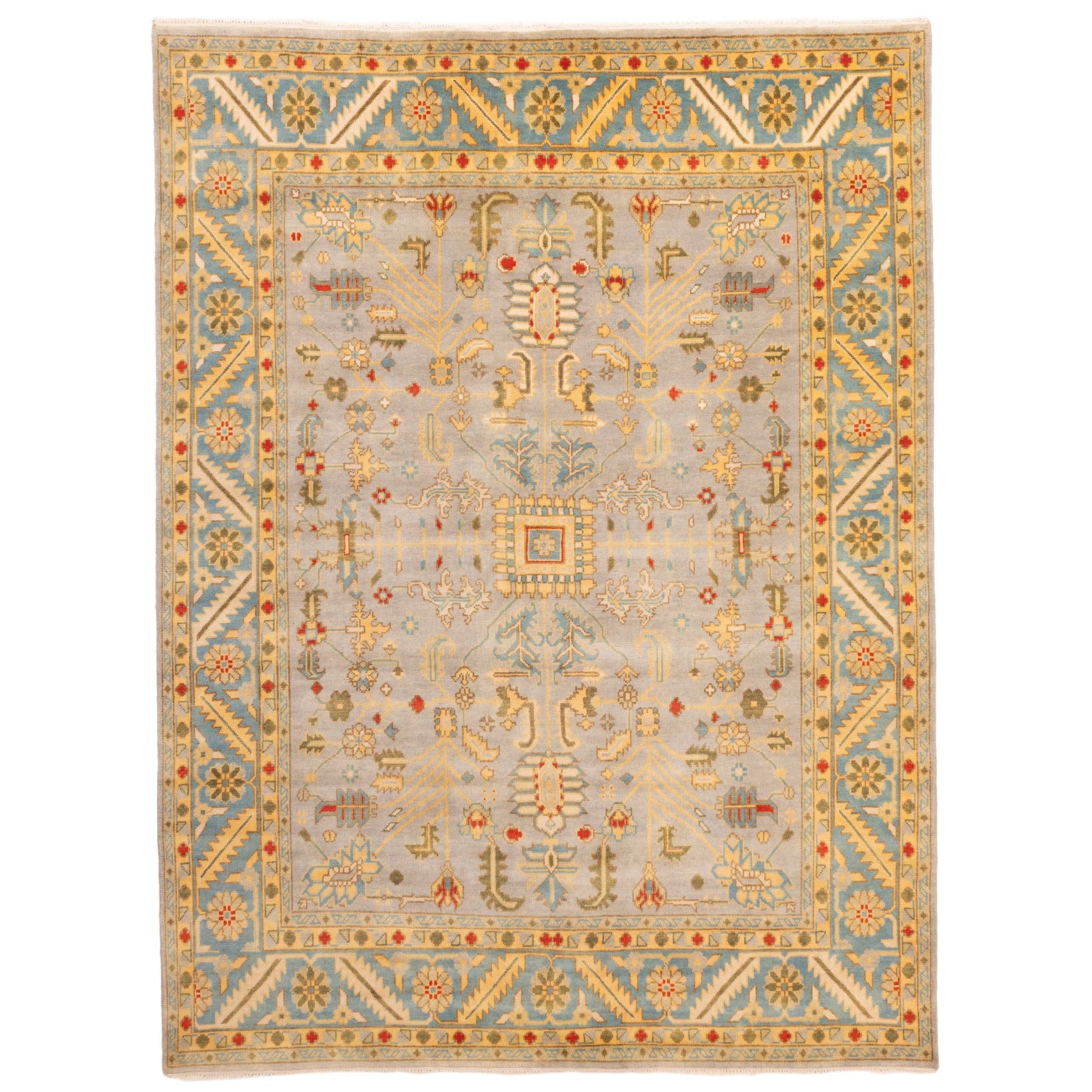 Ecarpetgallery Hand Knotted Serapi Heritage Grey Wool Rug 911 X 1111