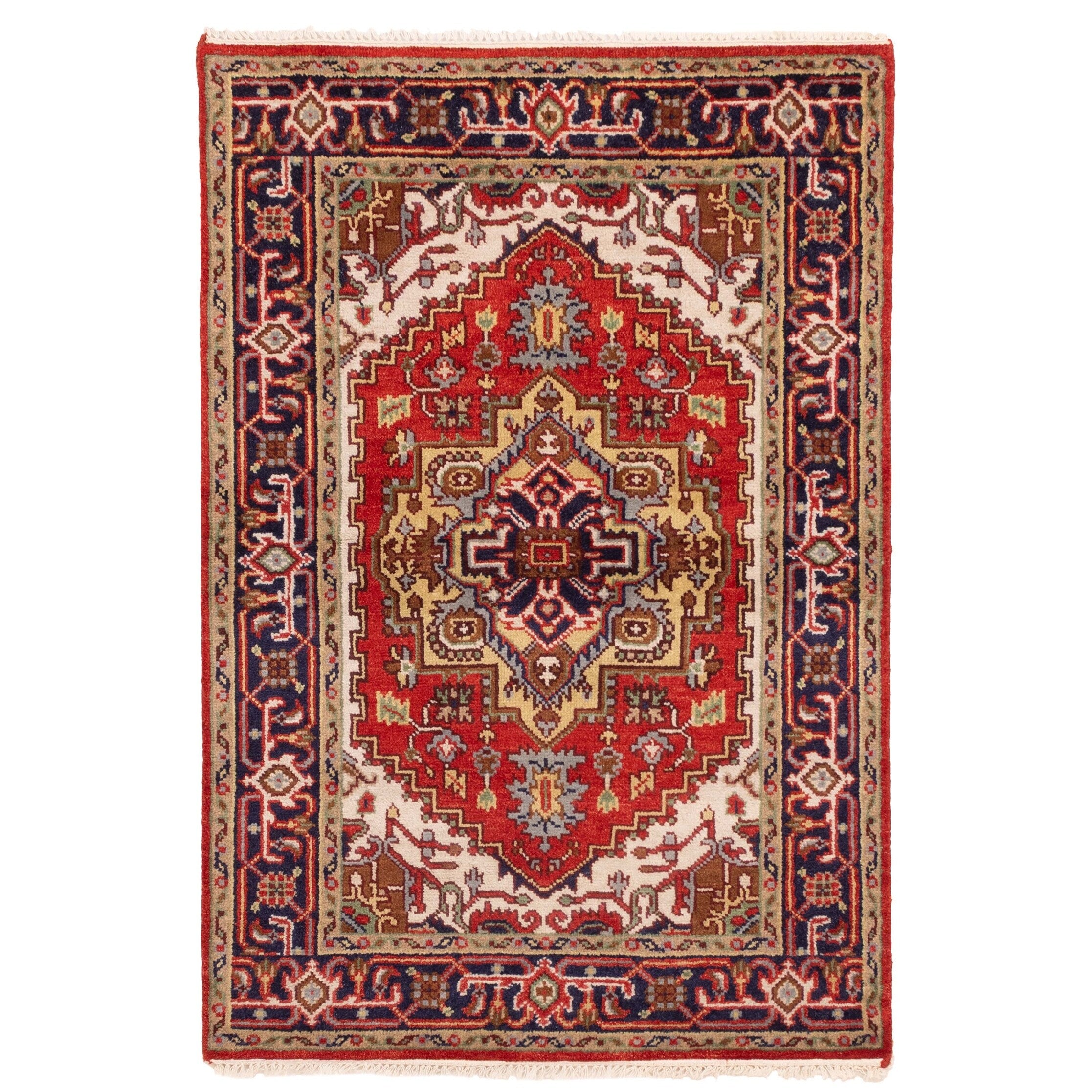 Ecarpetgallery Hand Knotted Serapi Heritage Light Red Wool Rug 40 X 511
