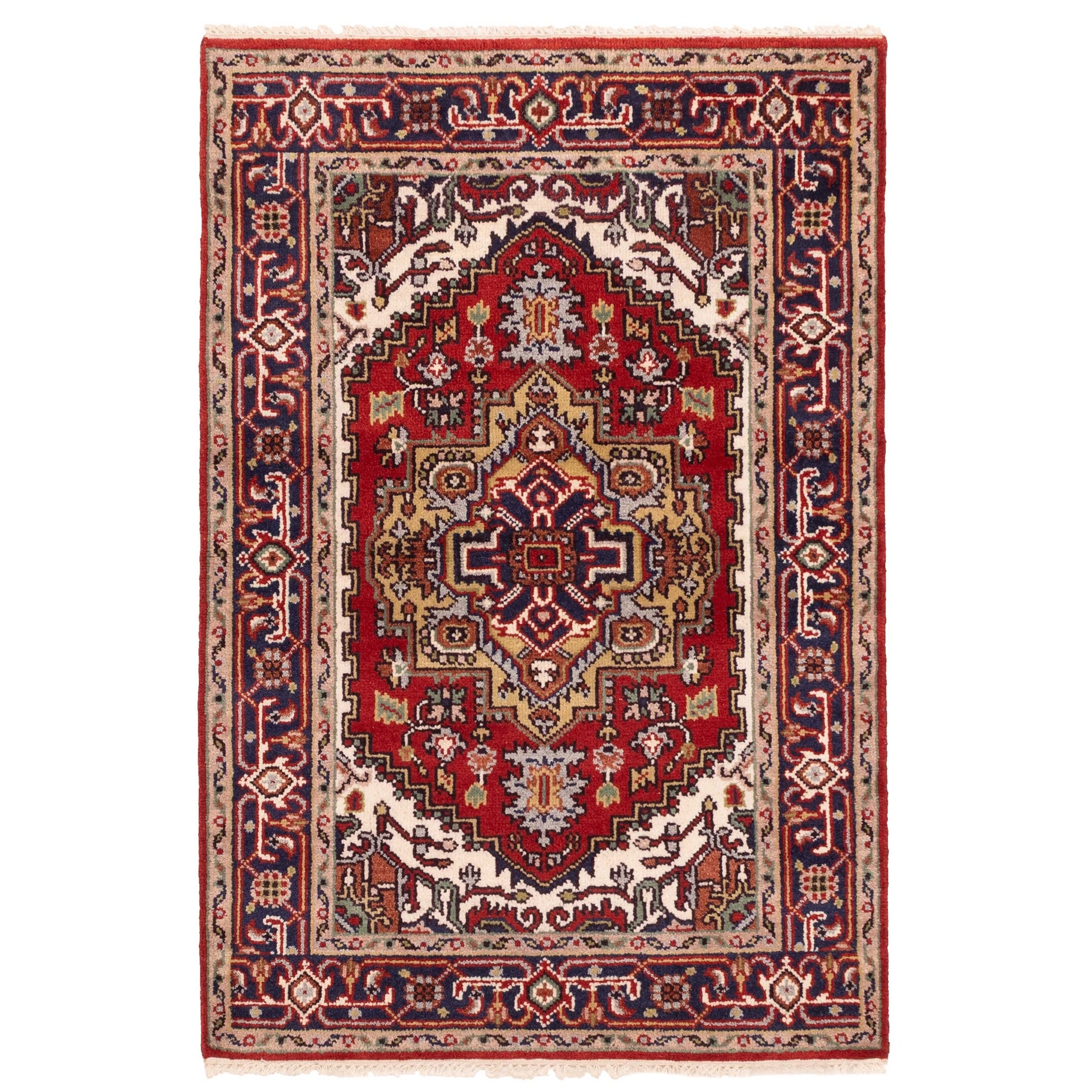 Ecarpetgallery Hand Knotted Serapi Heritage Red Wool Rug 40 X 511