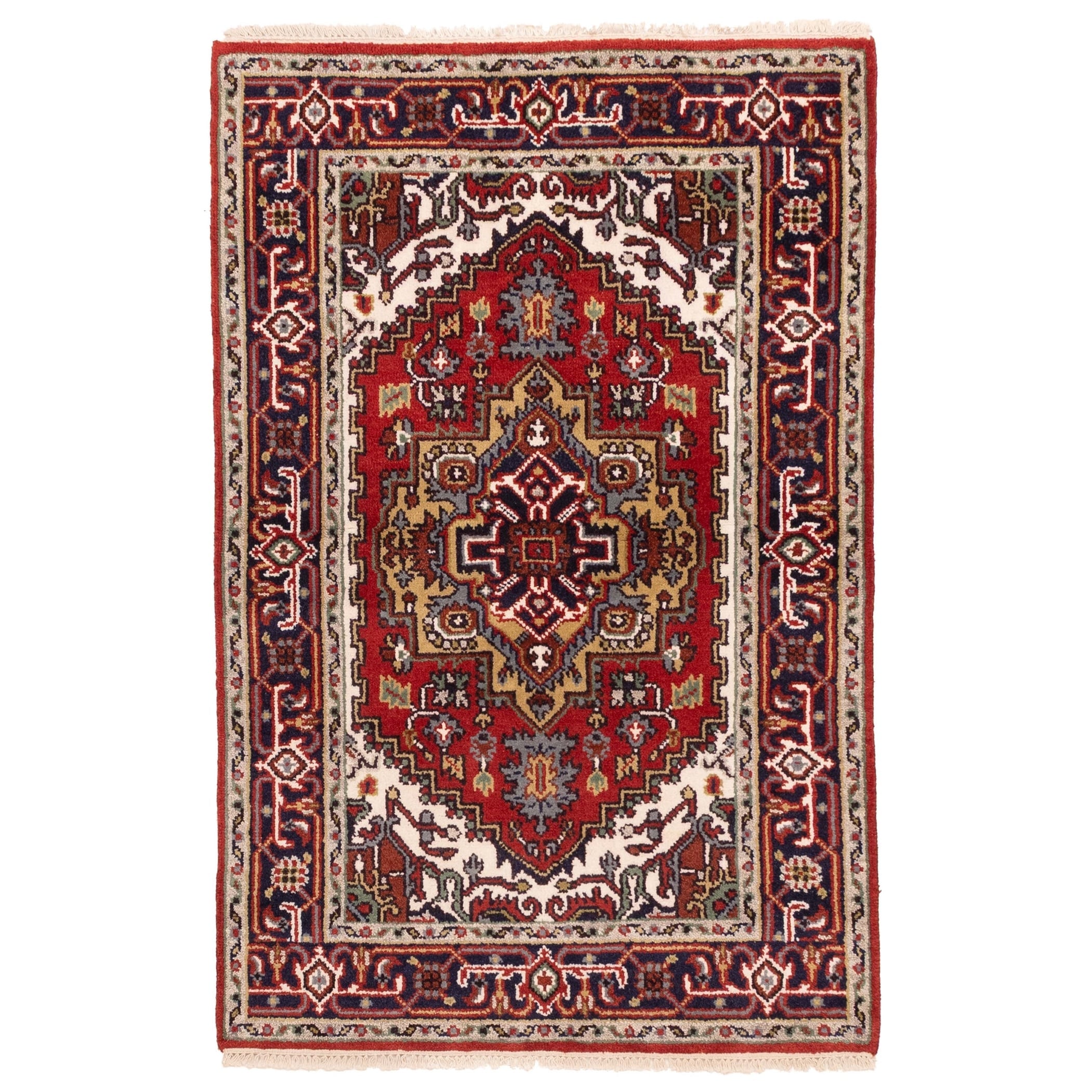 Ecarpetgallery Hand Knotted Serapi Heritage Red Wool Rug 311 X 511