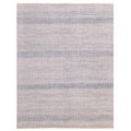 Ecarpetgallery Hand Knotted Silk Shadow Blue Ivory Silk Wool Rug 711 X 911