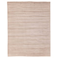 Ecarpetgallery Hand Knotted Silk Shadow Light Grey Viscose Wool Rug 81 X 911
