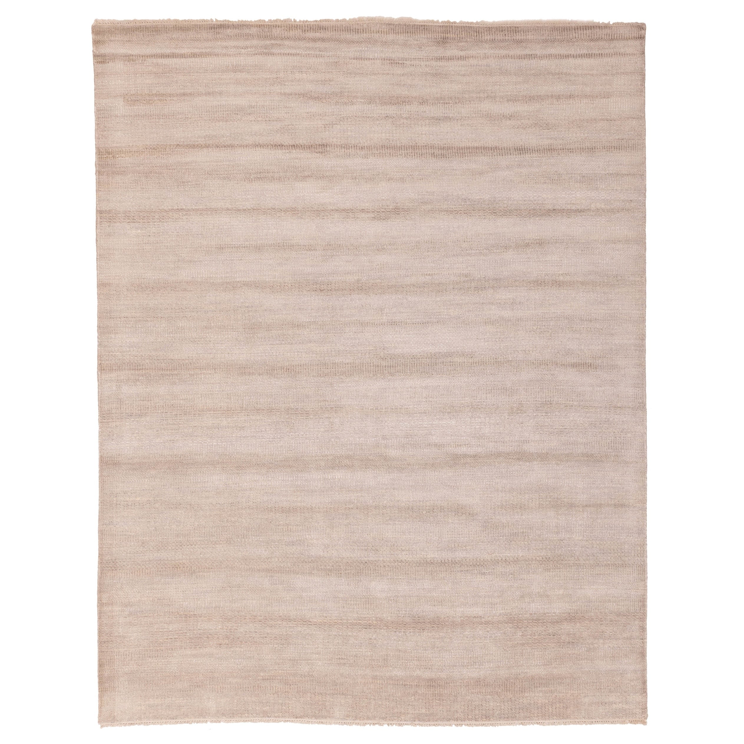 Ecarpetgallery Hand Knotted Silk Shadow Light Grey Viscose Wool Rug 81 X 911