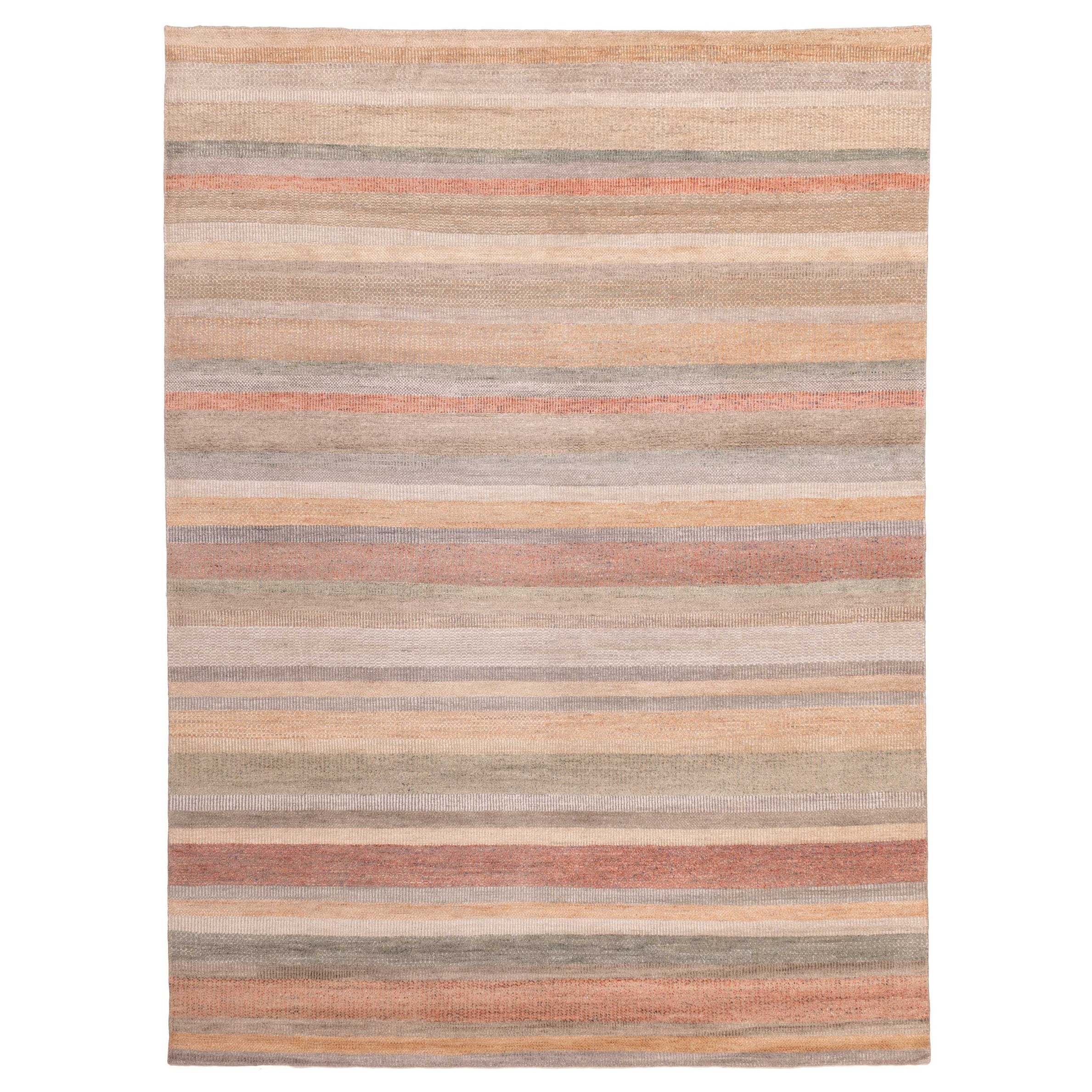 Ecarpetgallery Hand Knotted Silk Shadow Multi Color Silk Wool Rug 91 X 122