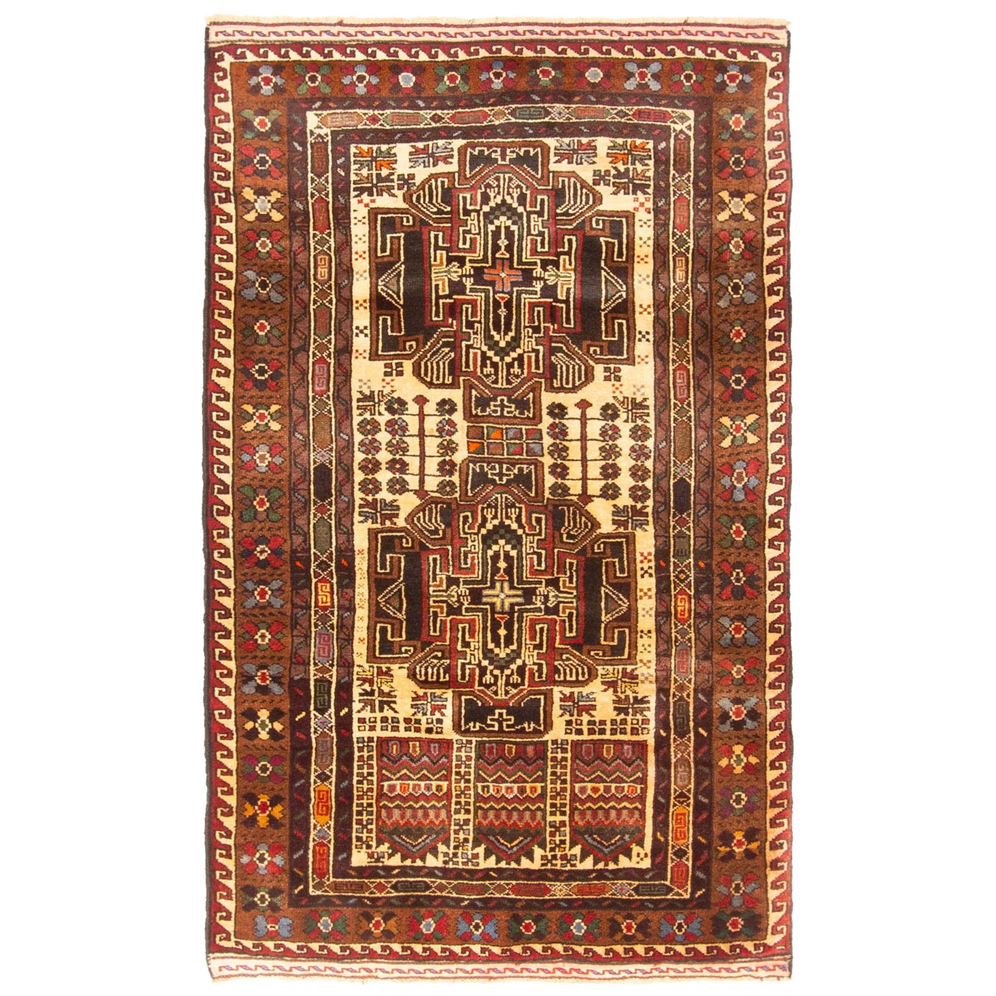 Ecarpetgallery Hand Knotted Teimani Beige Wool Rug 211 X 49