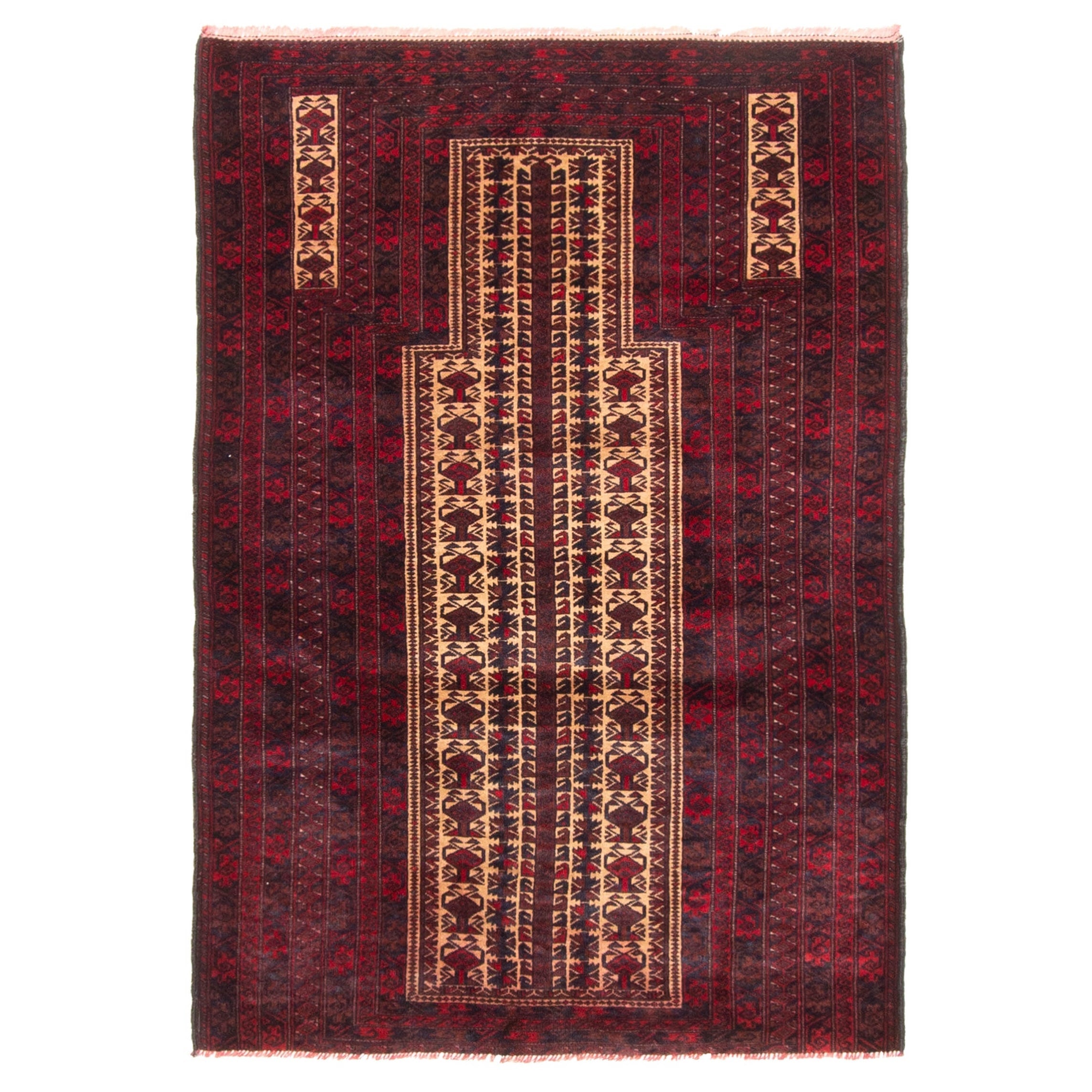 Ecarpetgallery Hand Knotted Teimani Beige Wool Rug 31 X 45