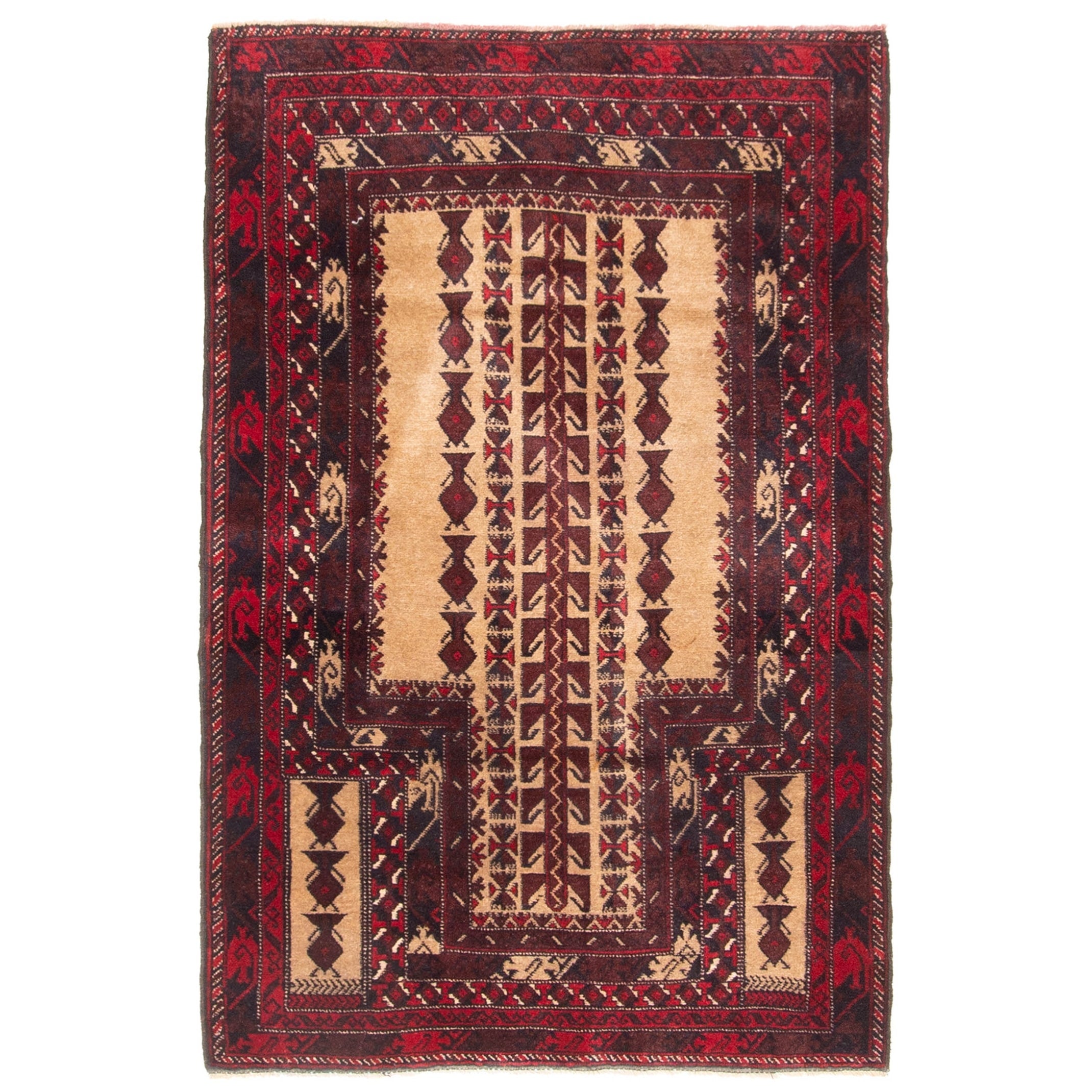 Ecarpetgallery Hand Knotted Teimani Beige Wool Rug 33 X 411