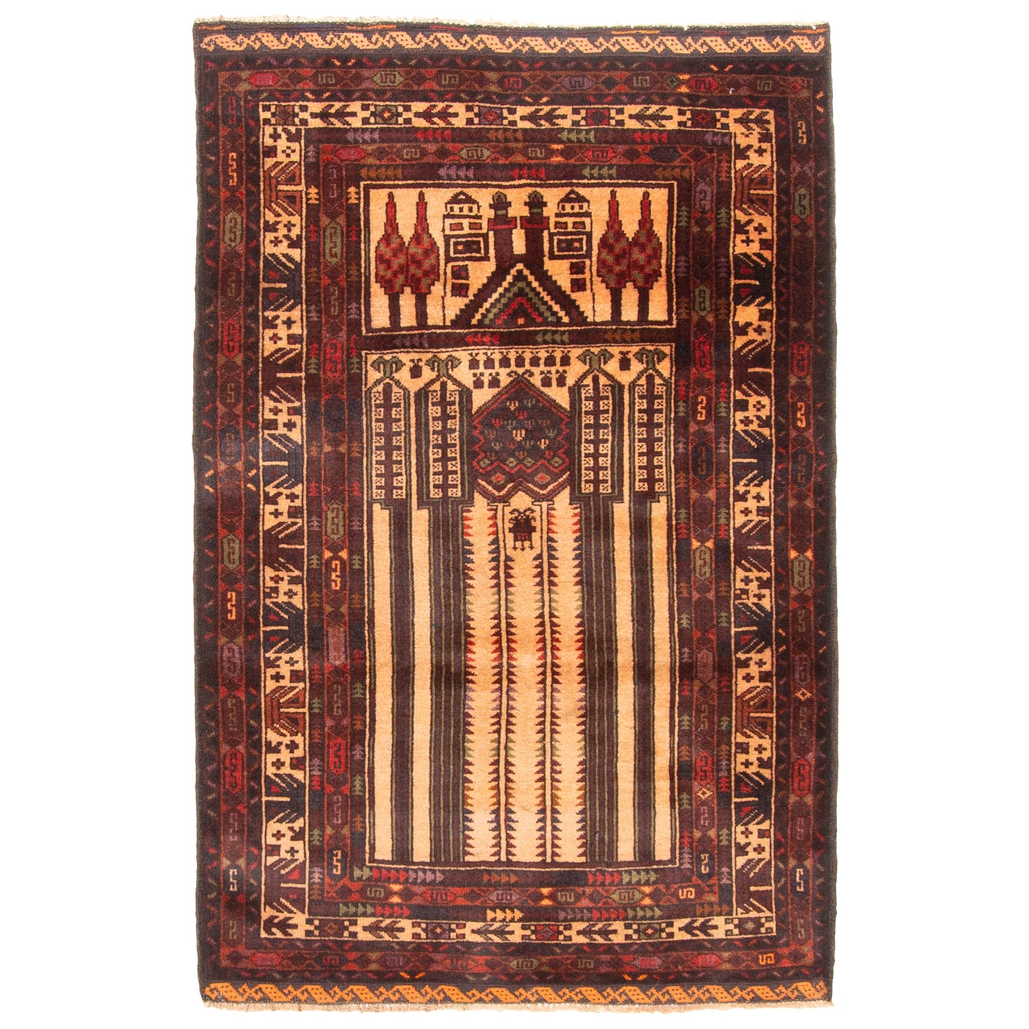 Ecarpetgallery Hand Knotted Teimani Beige Wool Rug 211 X 45