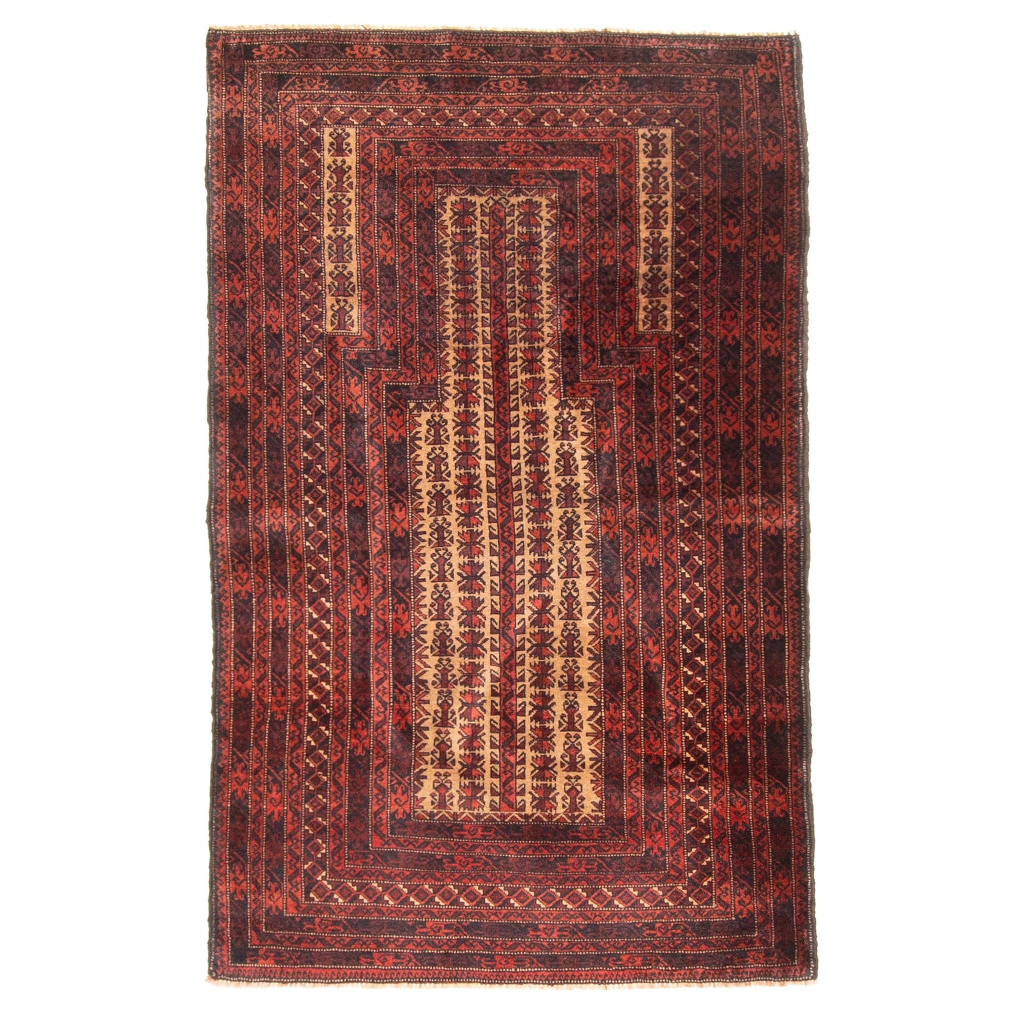 Ecarpetgallery Hand Knotted Teimani Beige Wool Rug 211 X 48