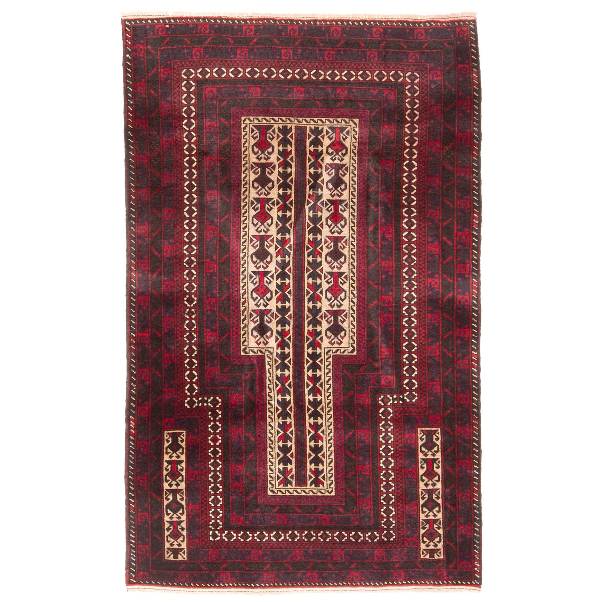 Ecarpetgallery Hand Knotted Teimani Beige Wool Rug 30 X 47