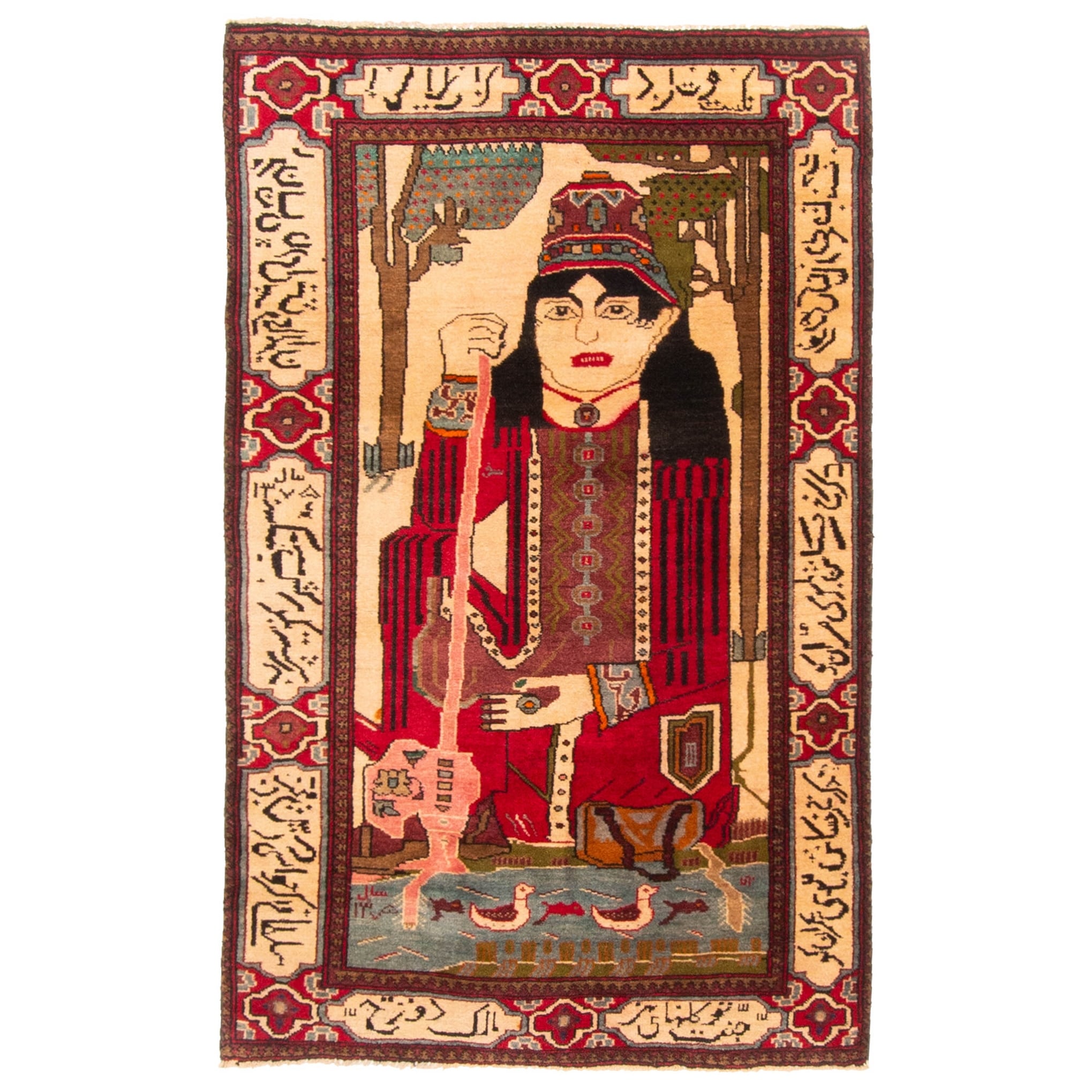 Ecarpetgallery Hand Knotted Teimani Beige Wool Rug 210 X 45
