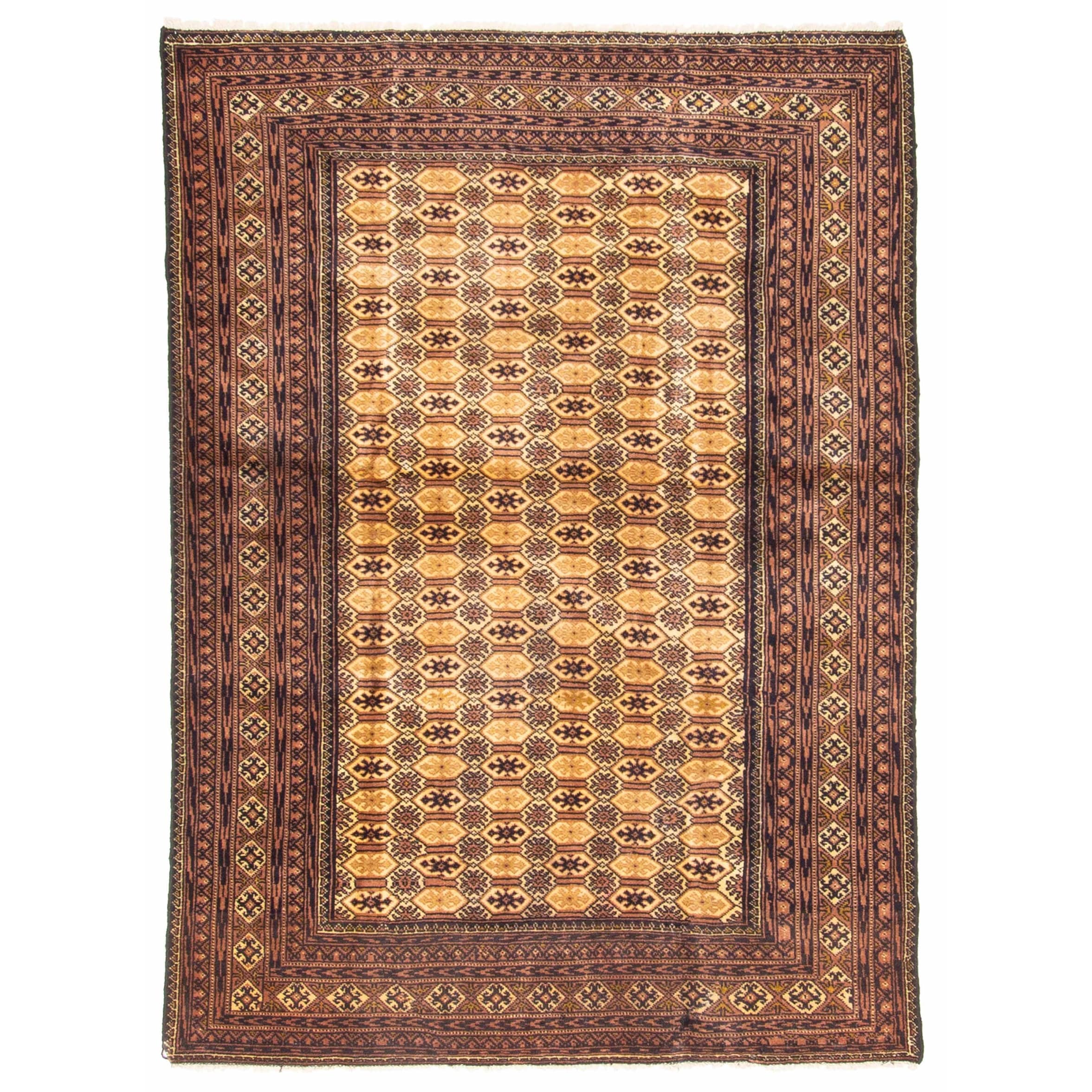 Ecarpetgallery Hand Knotted Teimani Beige Wool Rug 40 X 56