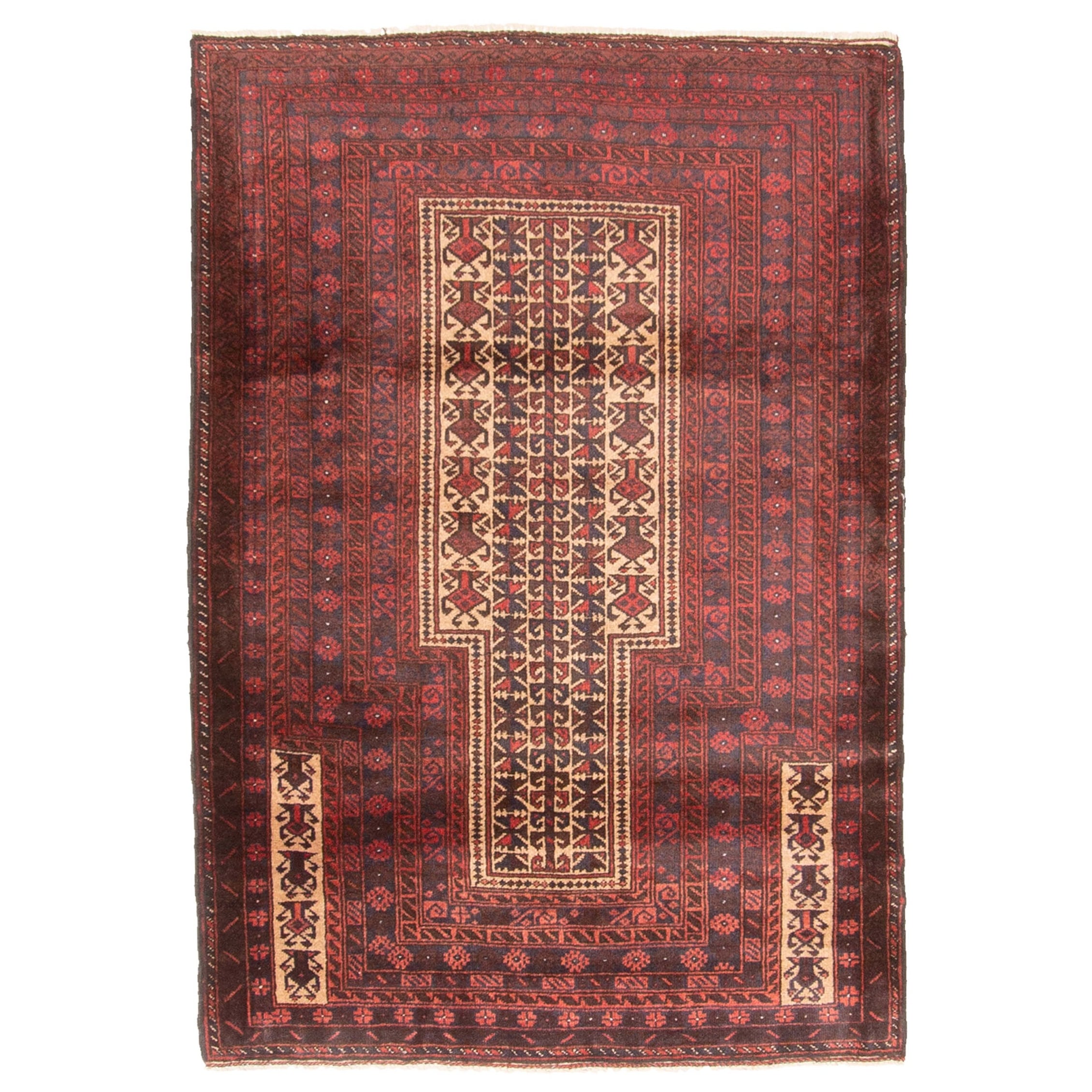 Ecarpetgallery Hand Knotted Teimani Beige Wool Rug 32 X 48