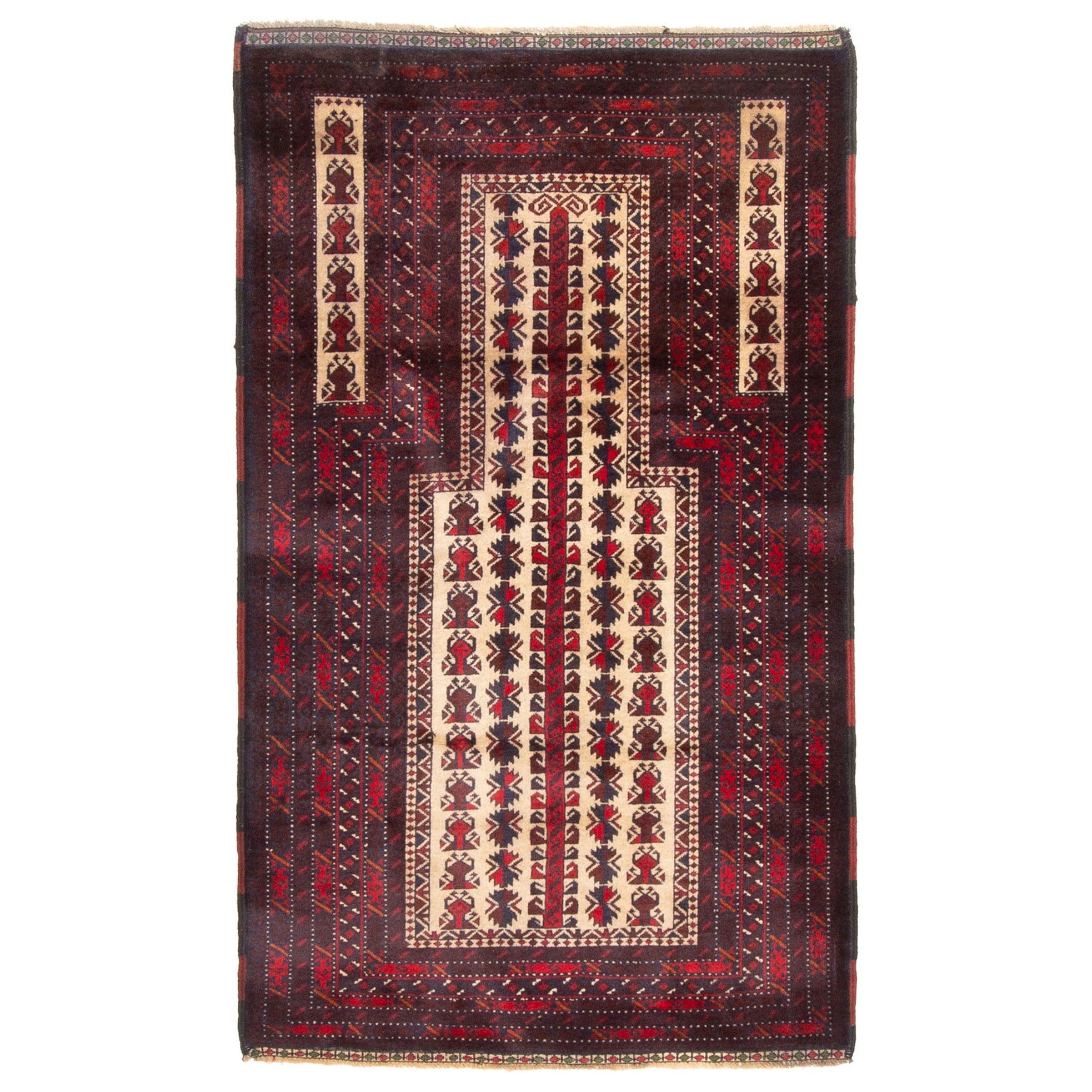 Ecarpetgallery Hand Knotted Teimani Beige Wool Rug 31 X 50