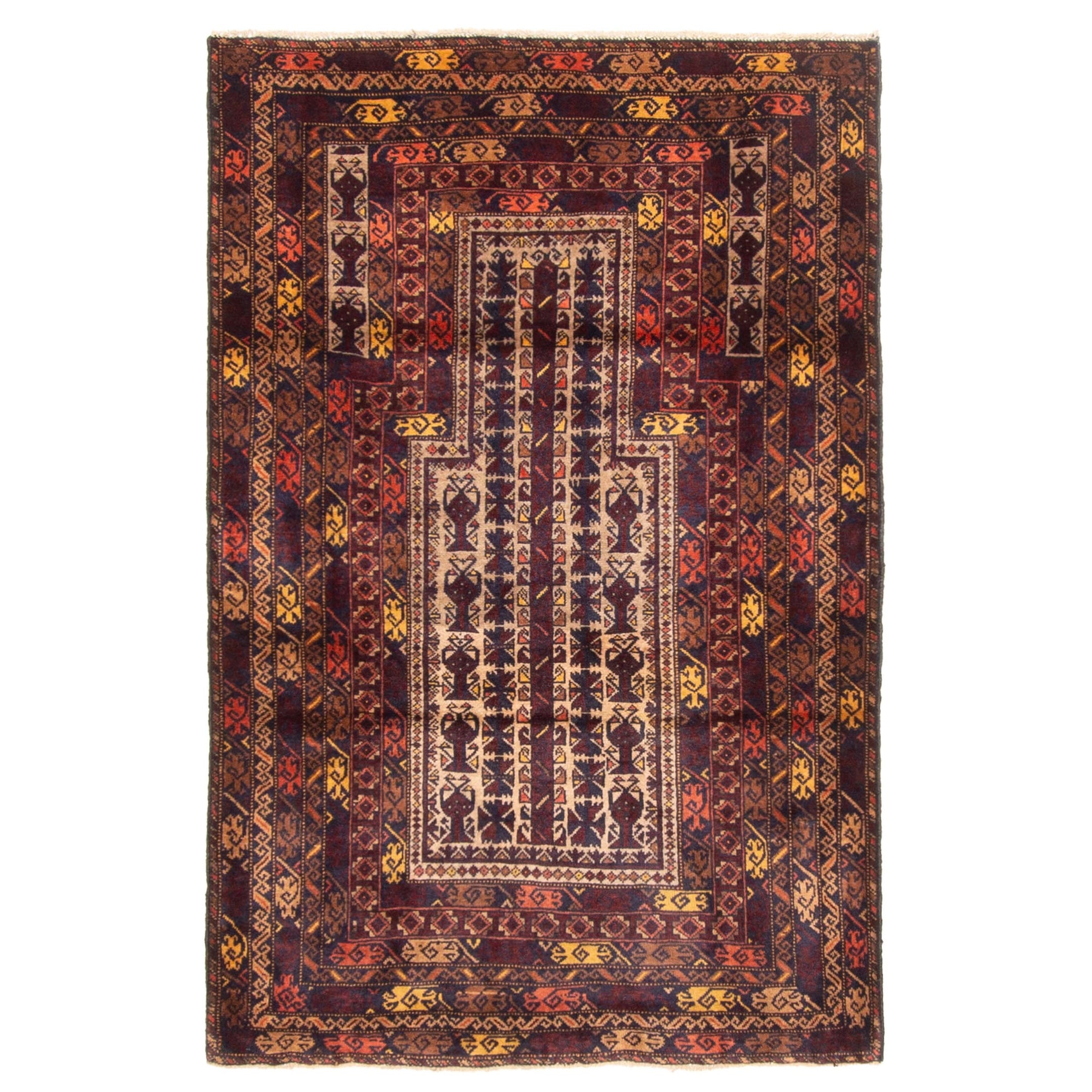 Ecarpetgallery Hand Knotted Teimani Beige Wool Rug 33 X 49