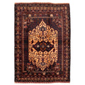 Ecarpetgallery Hand Knotted Teimani Beige Black Wool Rug 411 X 70