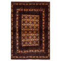Ecarpetgallery Hand Knotted Teimani Beige Dark Red Wool Rug 46 X 69