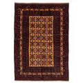 Ecarpetgallery Hand Knotted Teimani Beige Dark Red Wool Rug 46 X 68