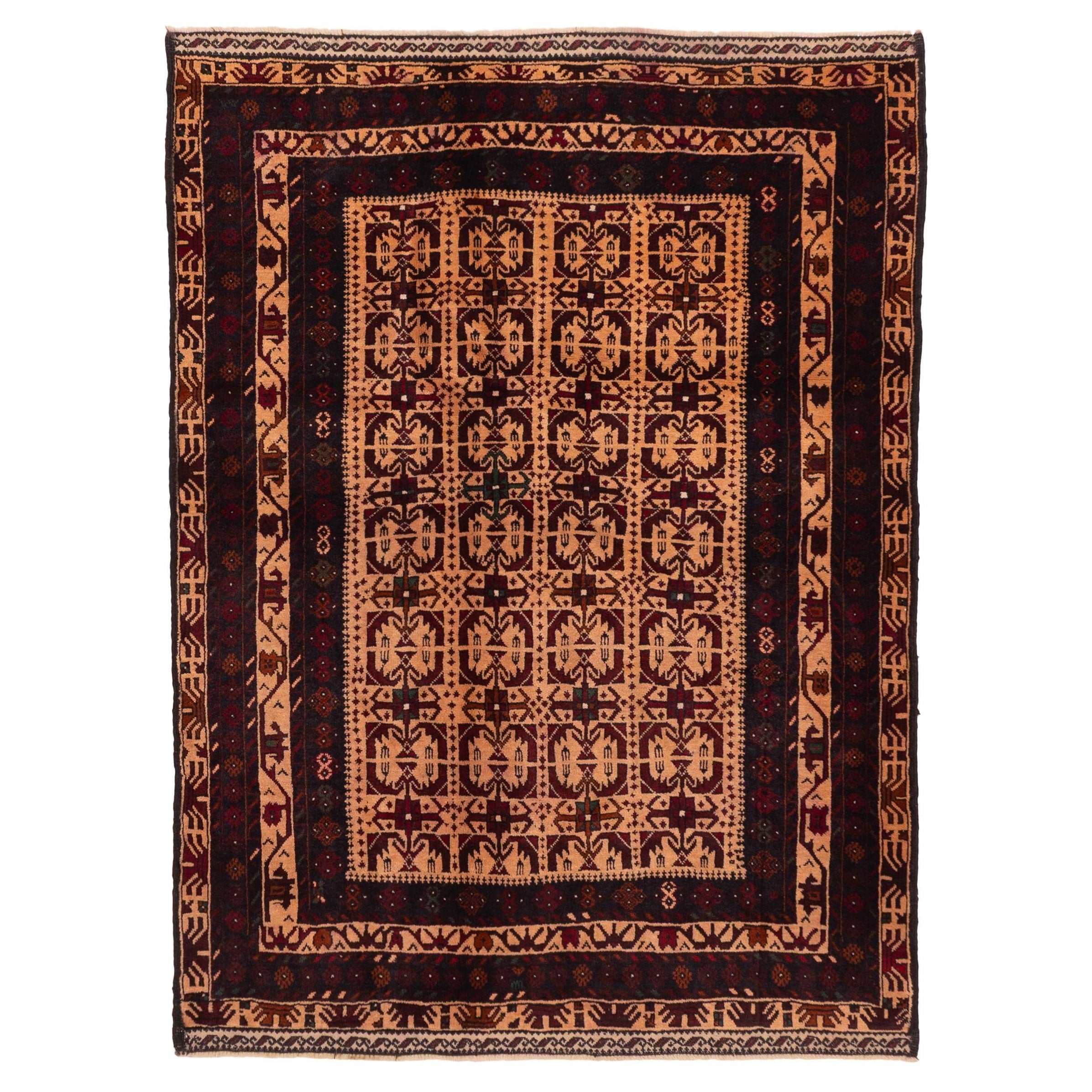 Ecarpetgallery Hand Knotted Teimani Beige Red Wool Rug 45 X 511