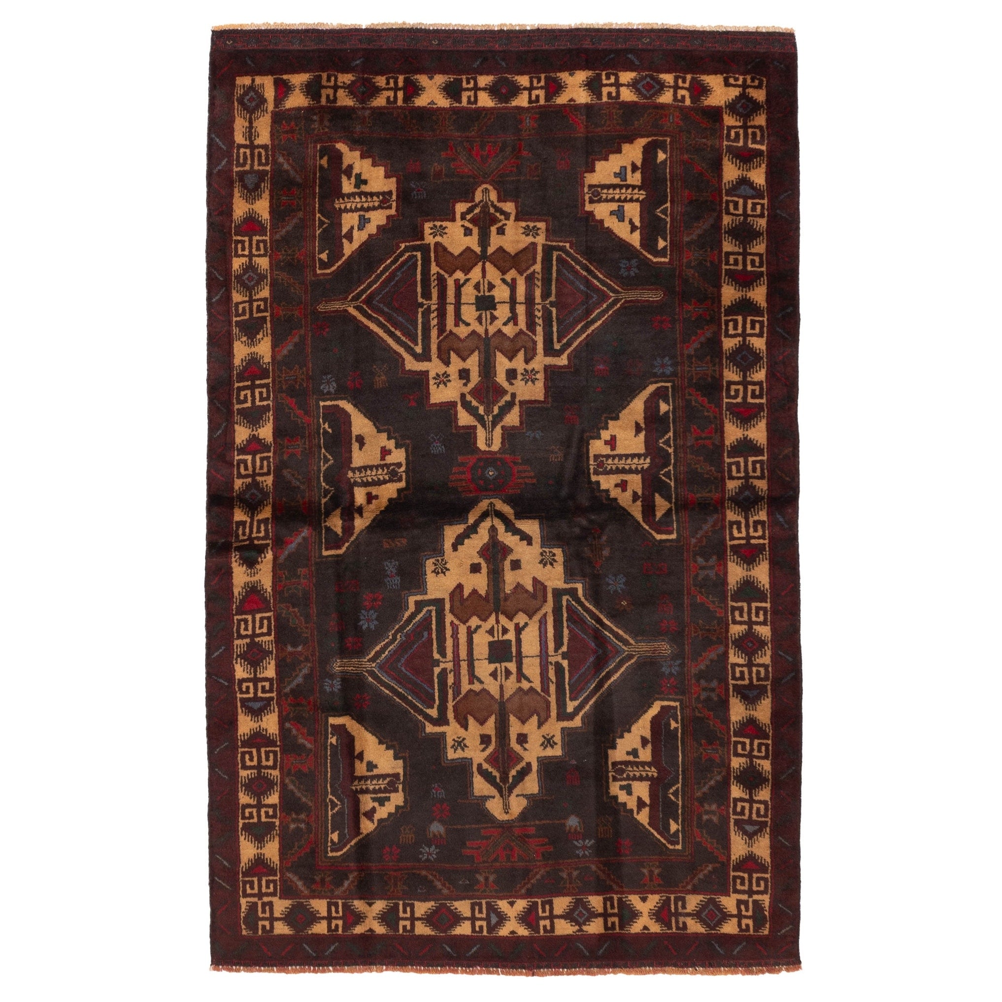 Ecarpetgallery Hand Knotted Teimani Black Wool Rug 39 X 63