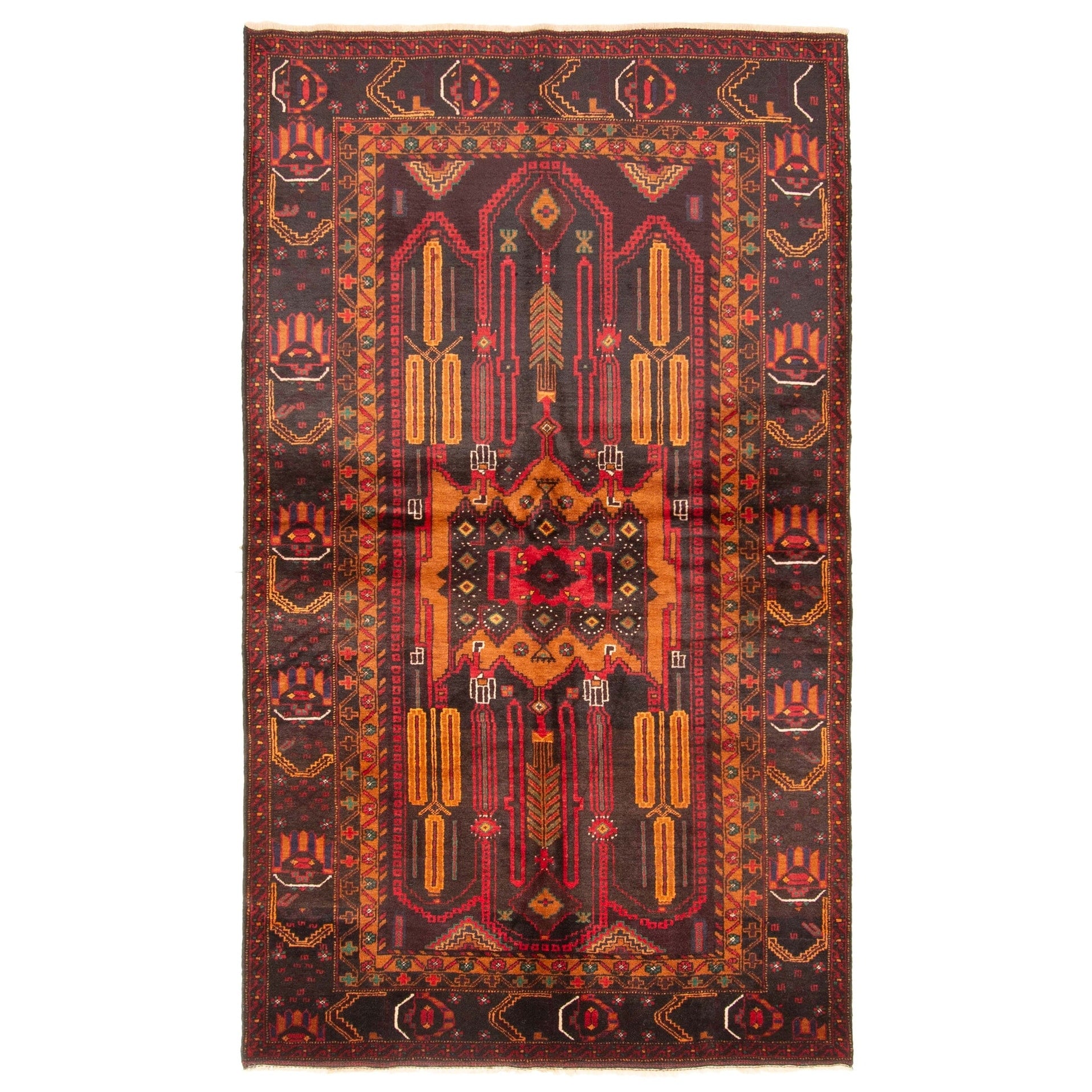 Ecarpetgallery Hand Knotted Teimani Black Wool Rug 40 X 71