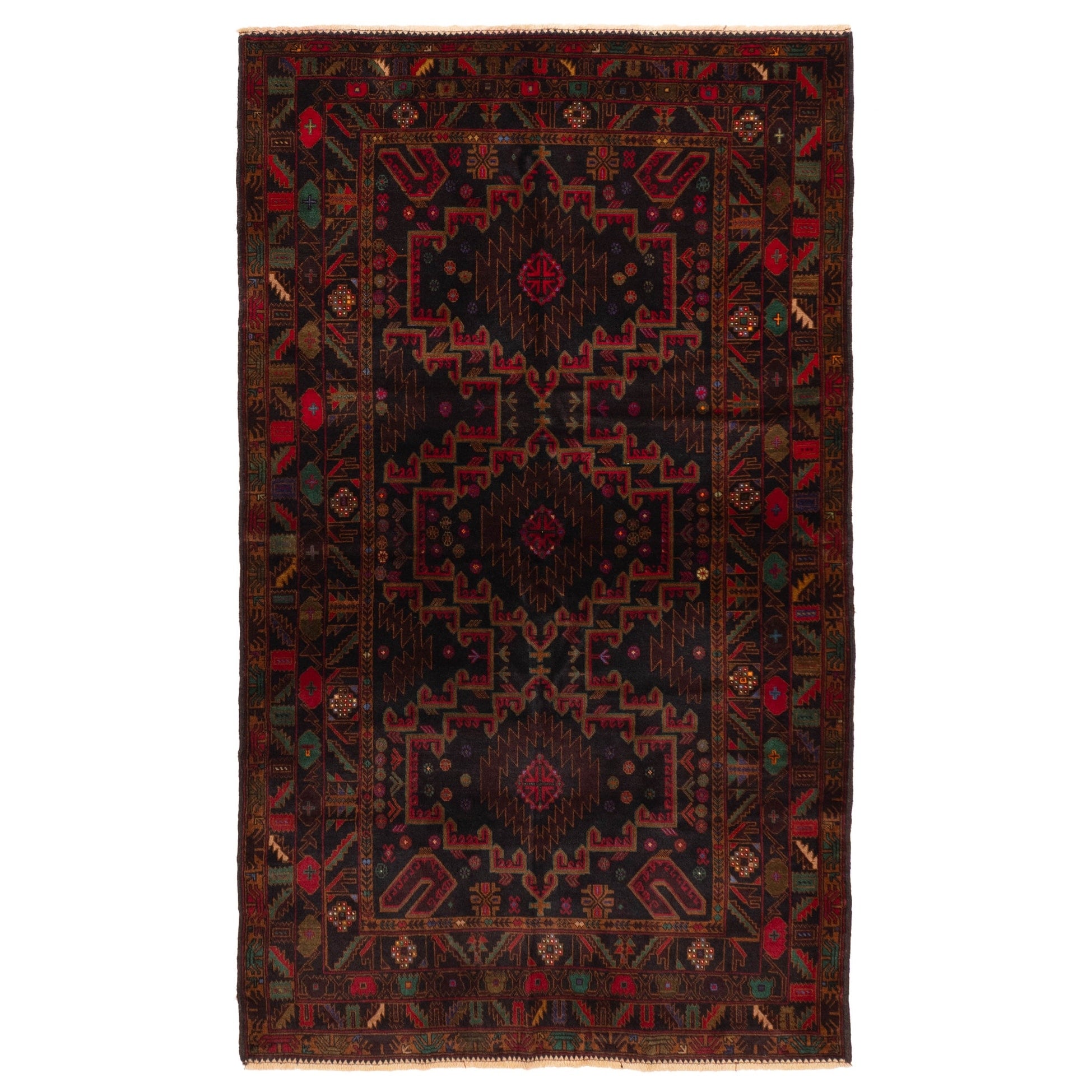 Ecarpetgallery Hand Knotted Teimani Black Wool Rug 311 X 69