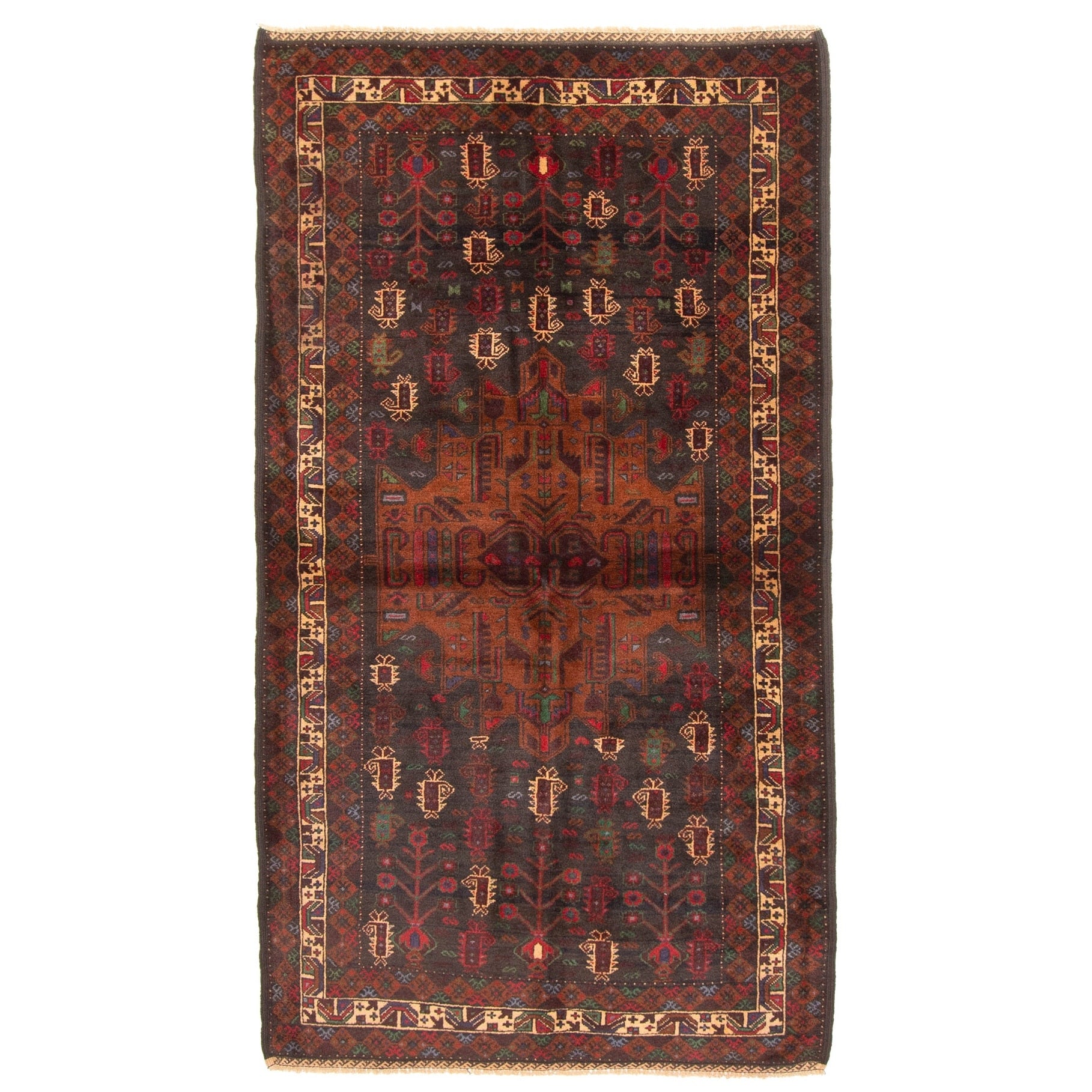 Ecarpetgallery Hand Knotted Teimani Black Wool Rug 38 X 67
