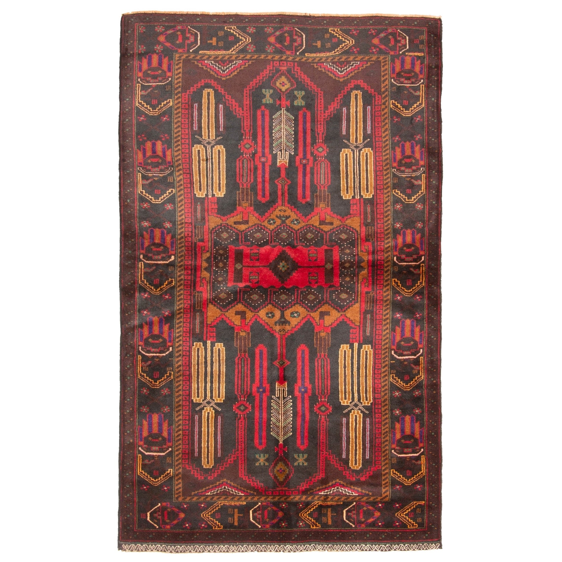 Ecarpetgallery Hand Knotted Teimani Black Wool Rug 39 X 64